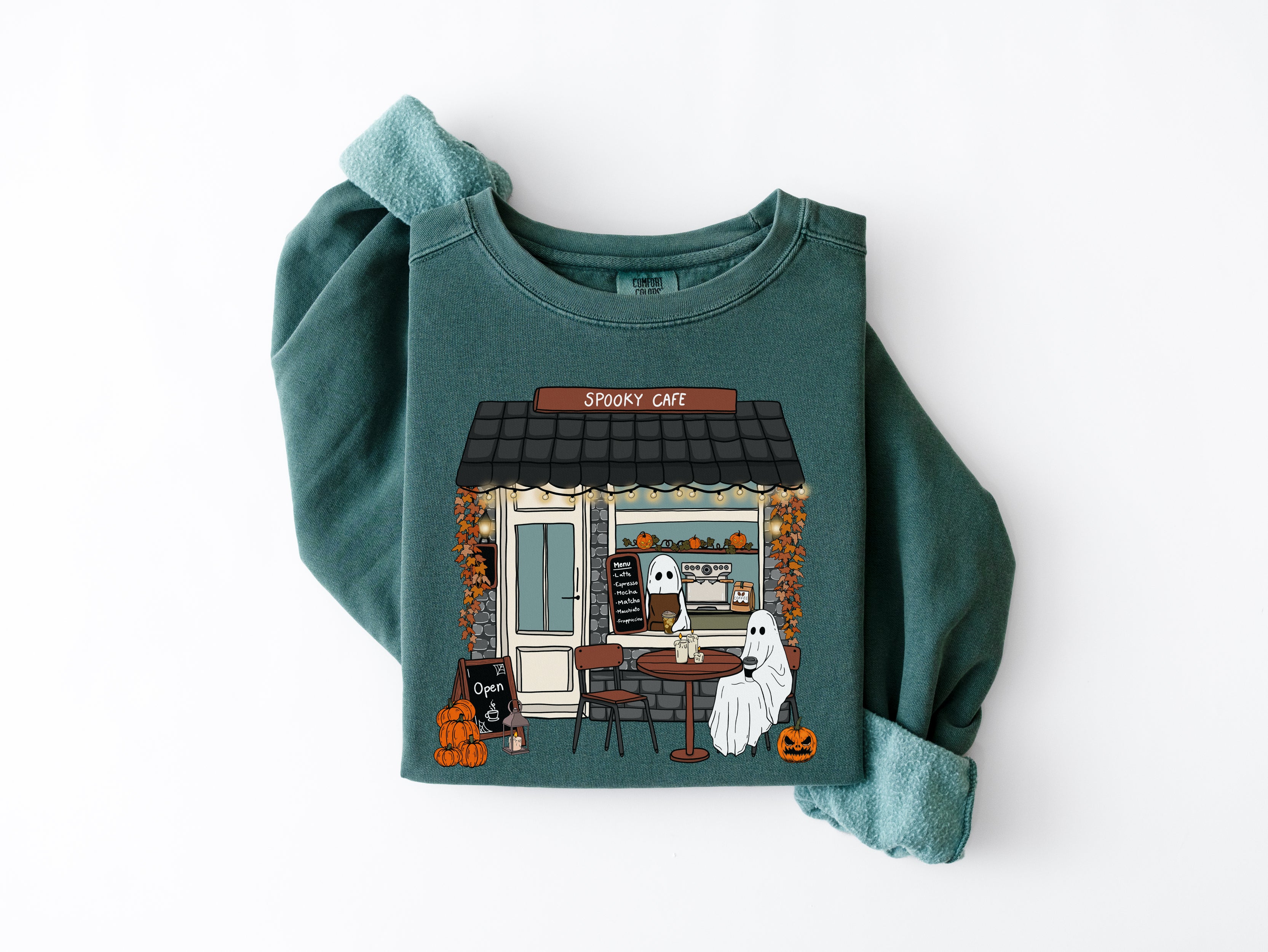 Spooky Coffee Ghost Sweatshirt