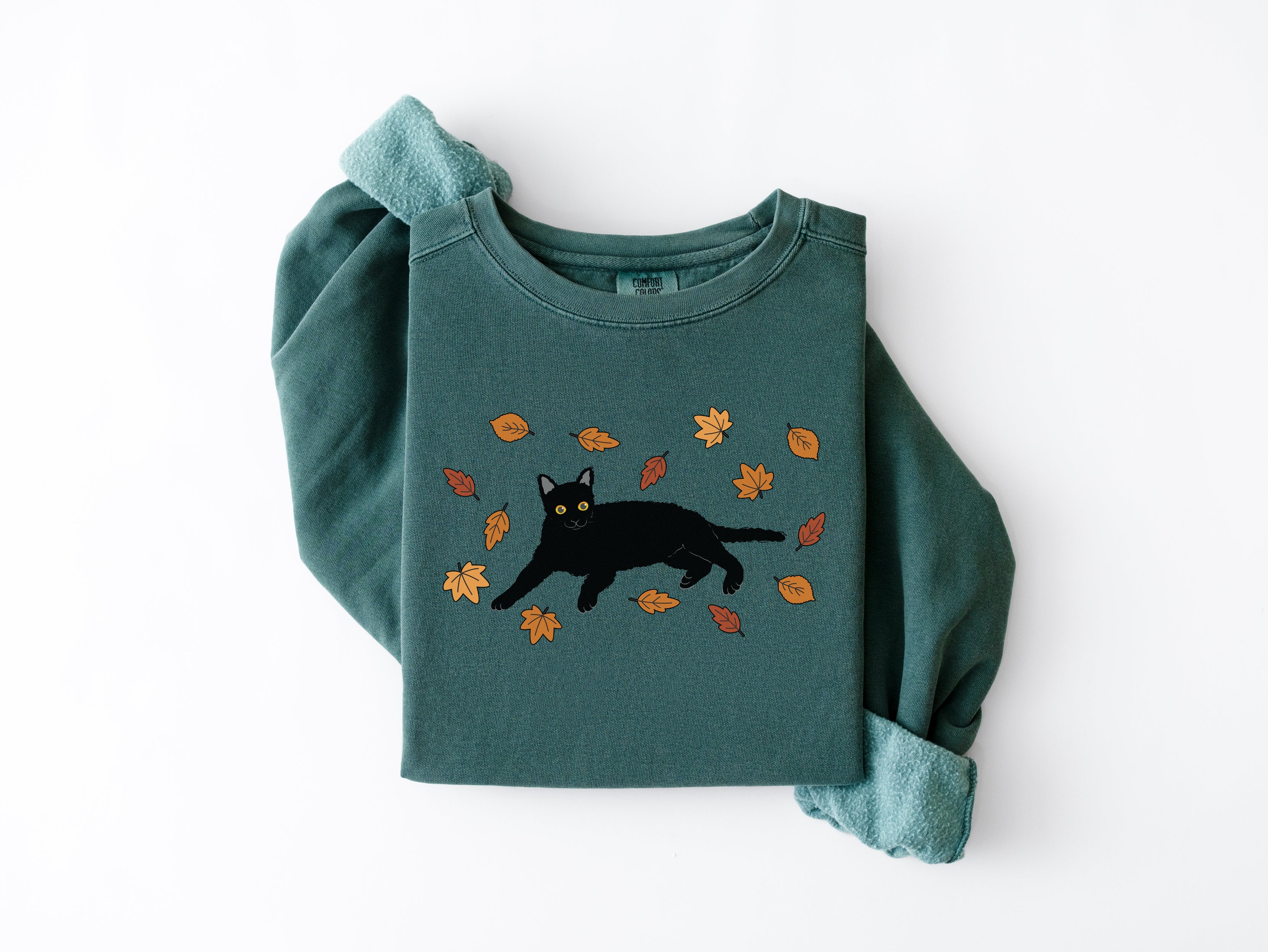 Fall Black Cat Sweatshirt Sweatshirt