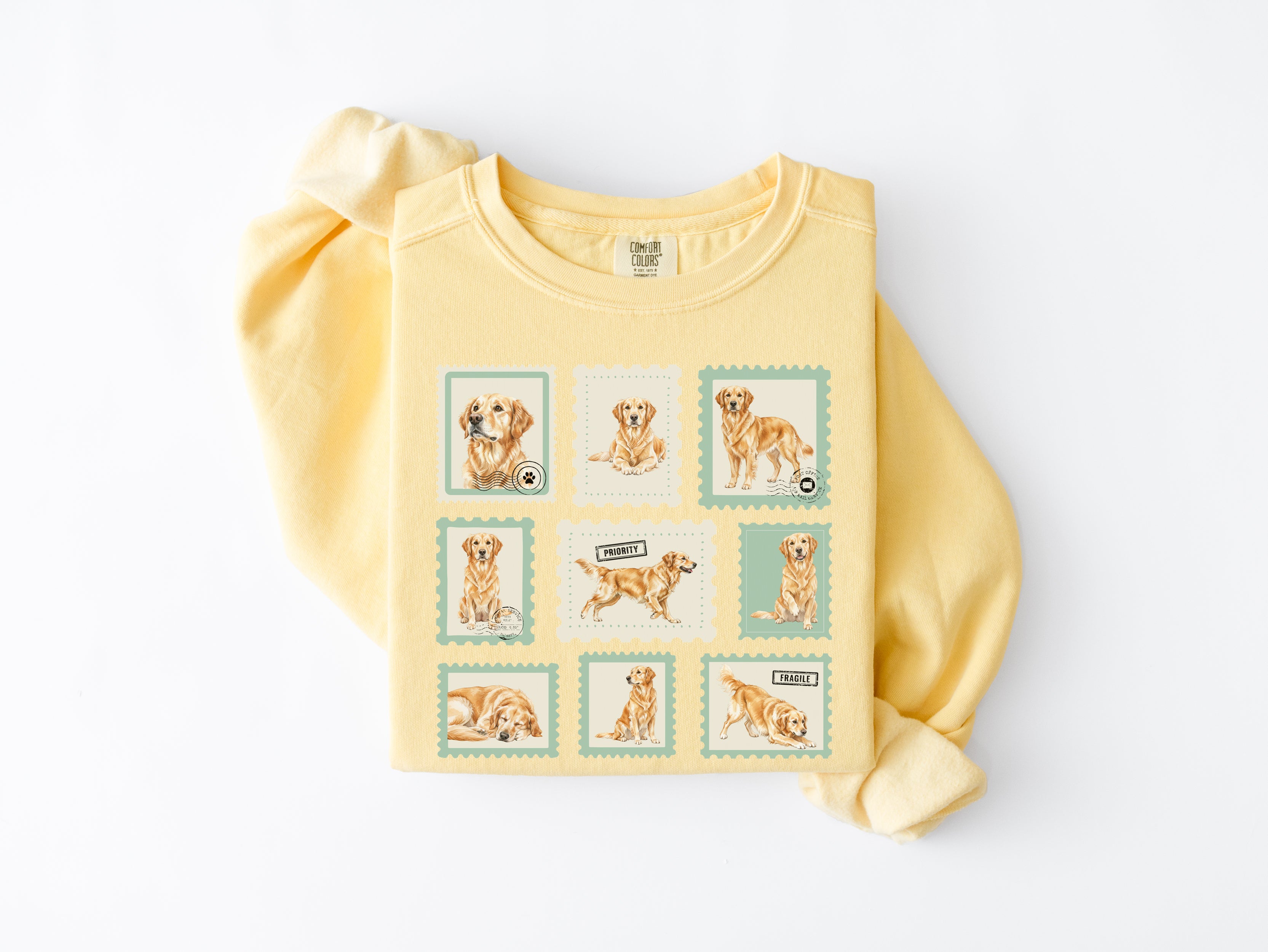 Vintage Golden Retriever Stamp Sweatshirt