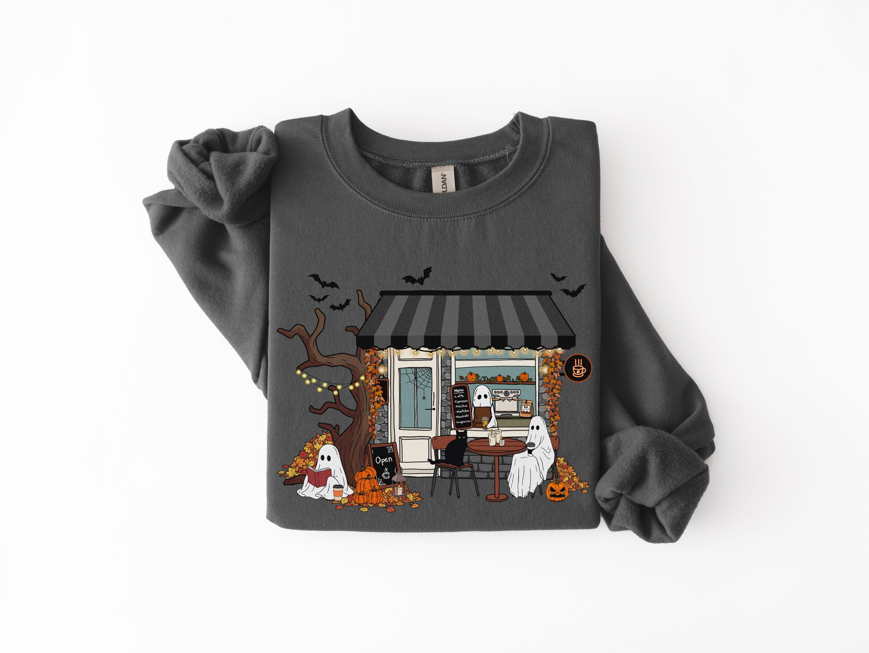 Spooky Ghost Coffee Sweatshirt