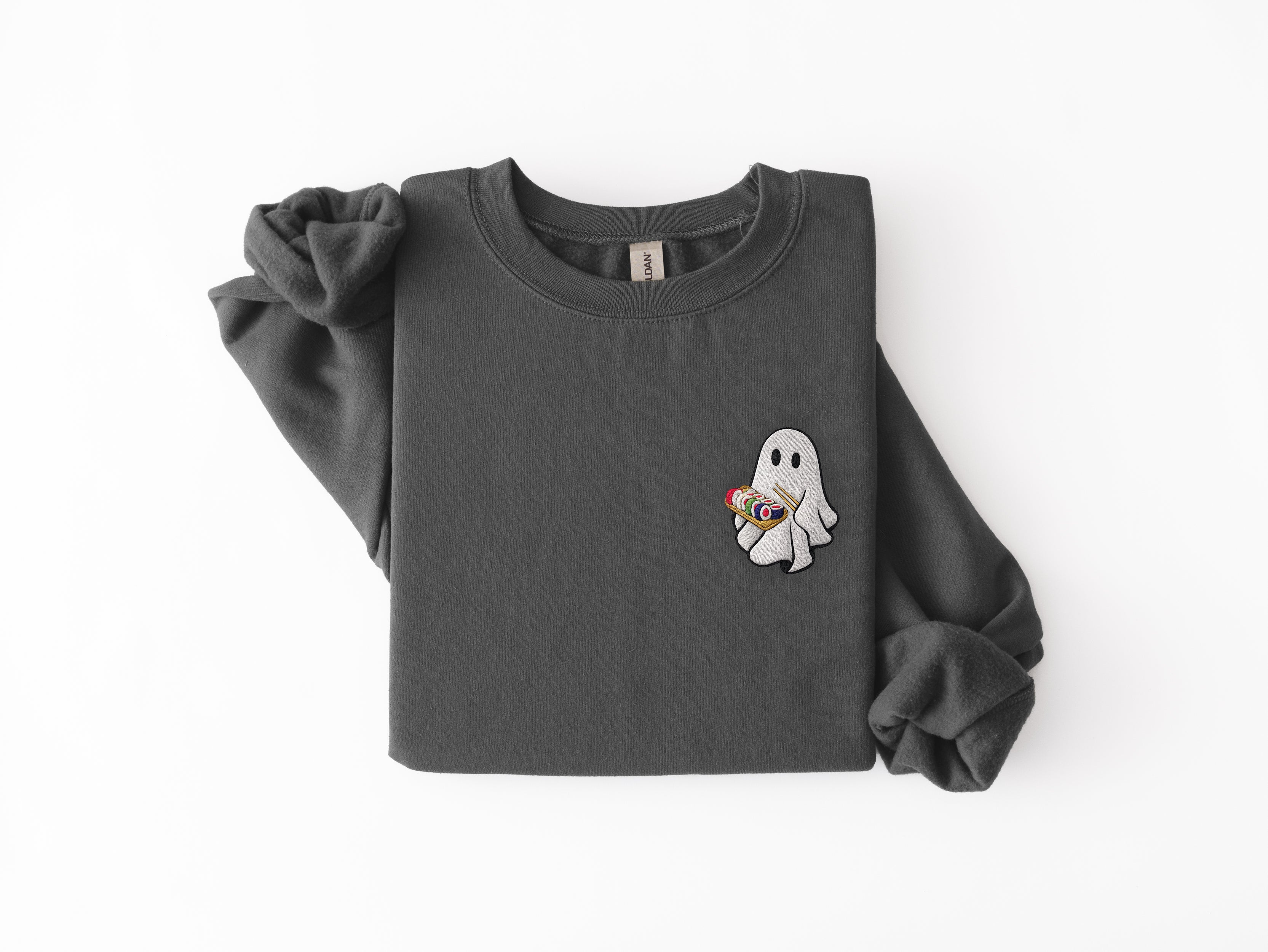 Embroidered Sushi Ghost Sweatshirt