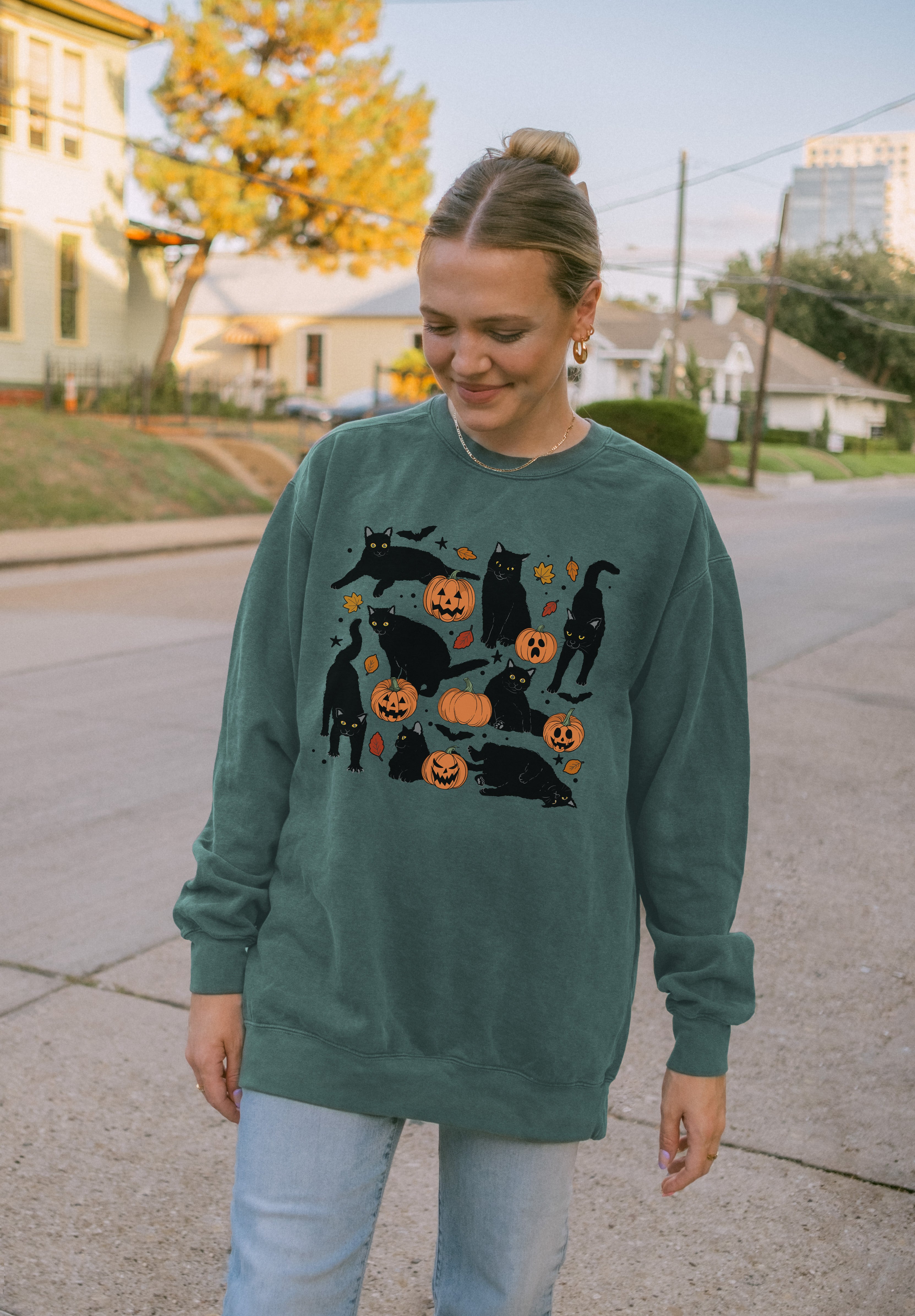 Black Cats and Pumpkins Sweatshirt