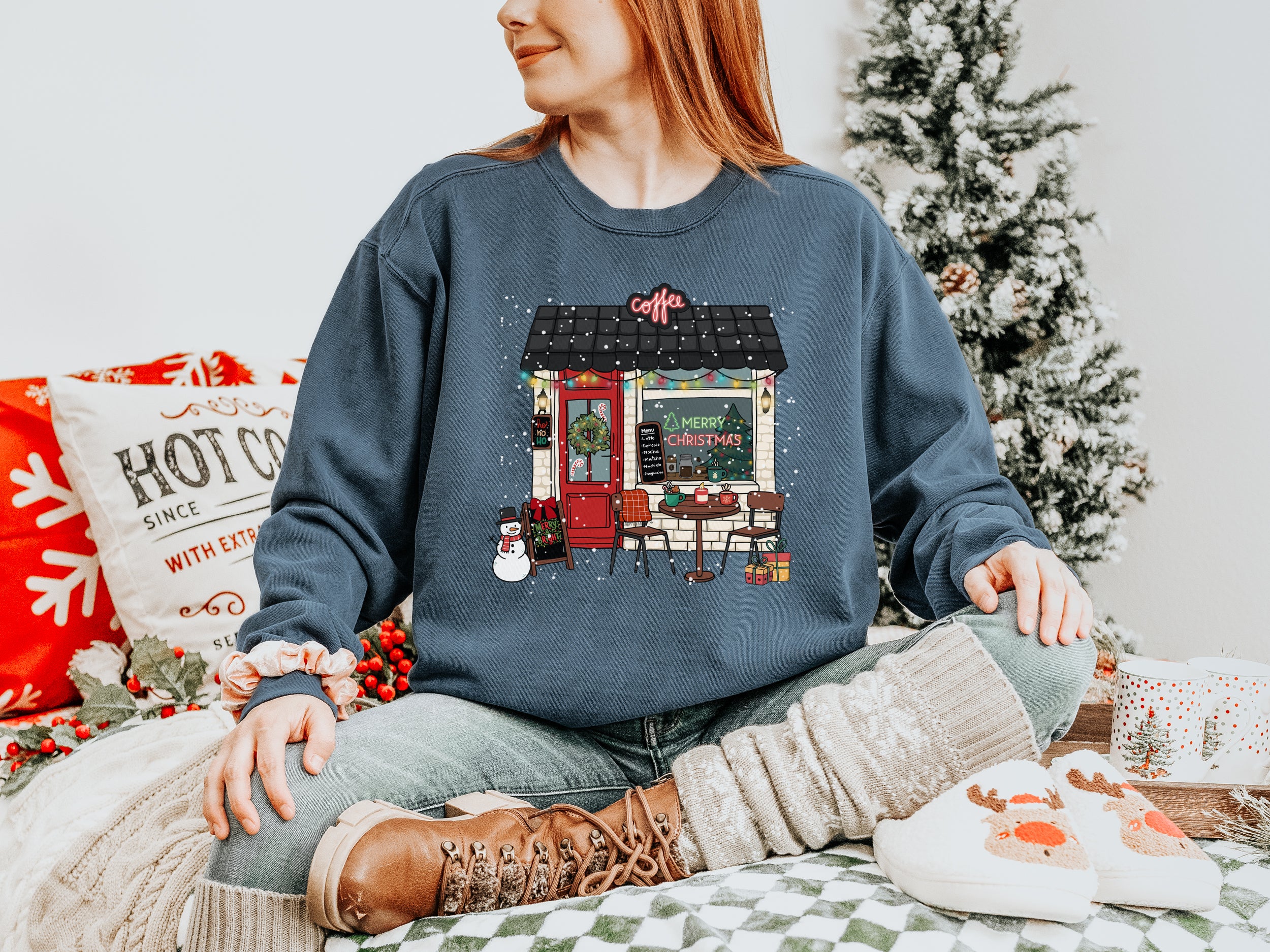Christmas Coffee Shop Sweatshirt