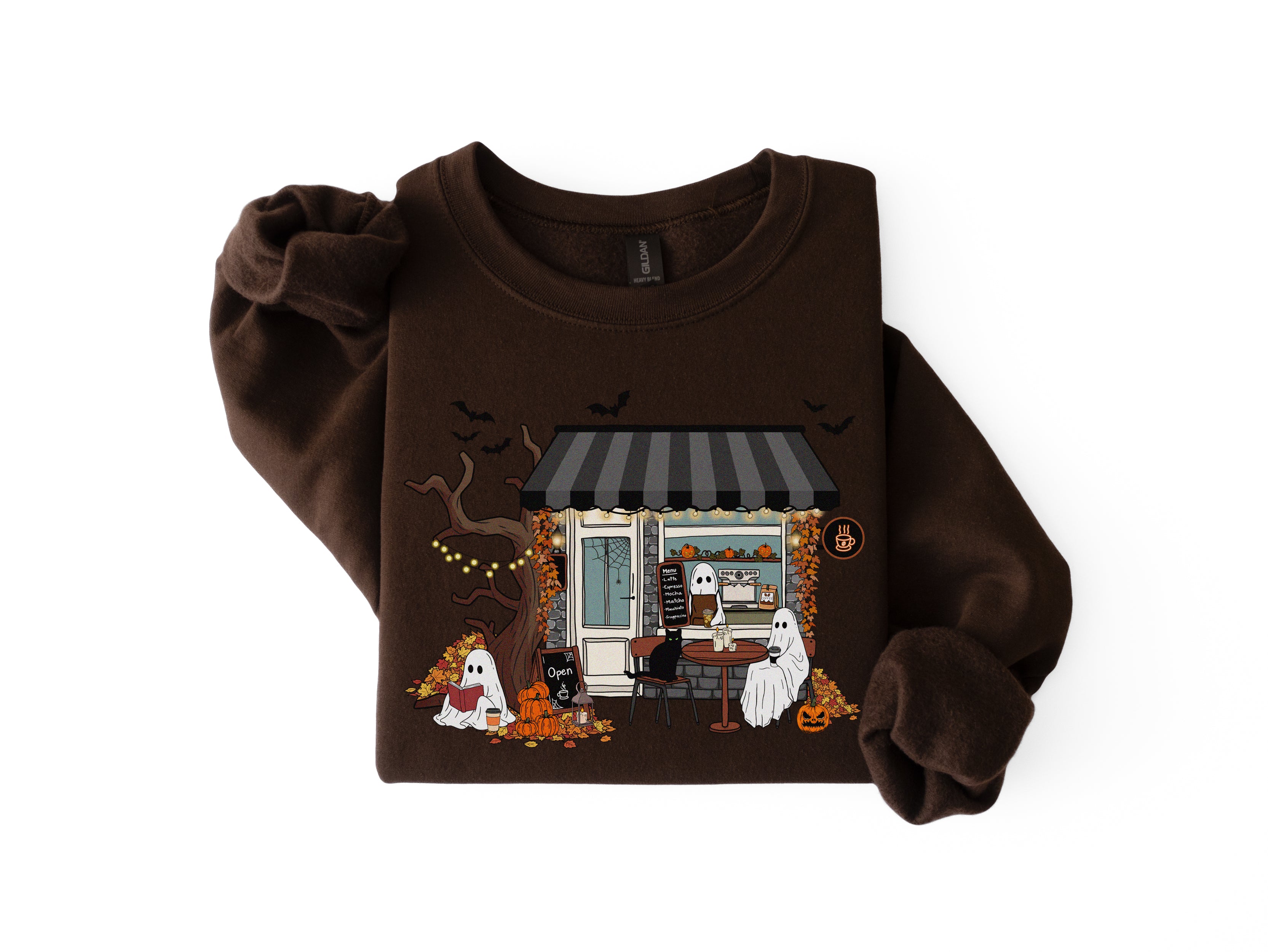 Spooky Ghost Coffee Sweatshirt