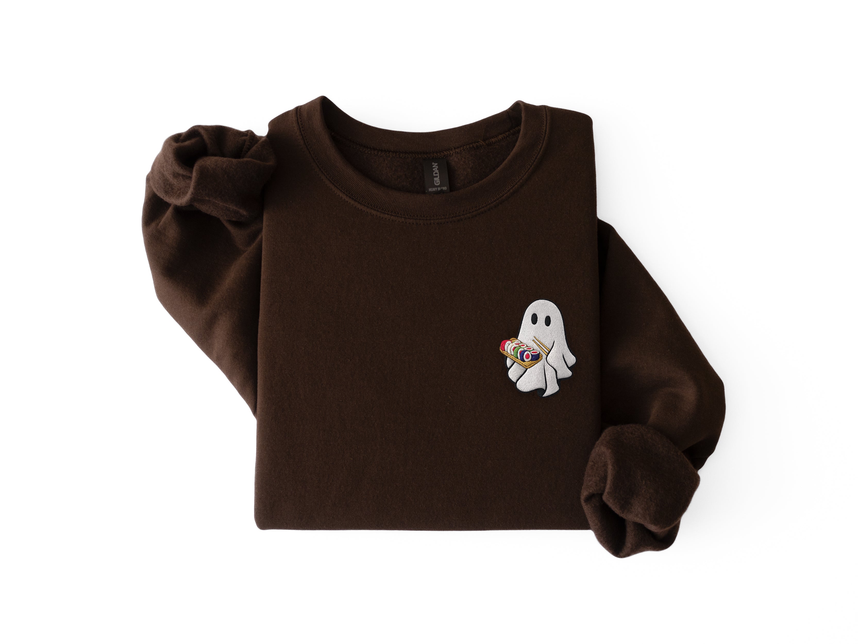 Embroidered Sushi Ghost Sweatshirt
