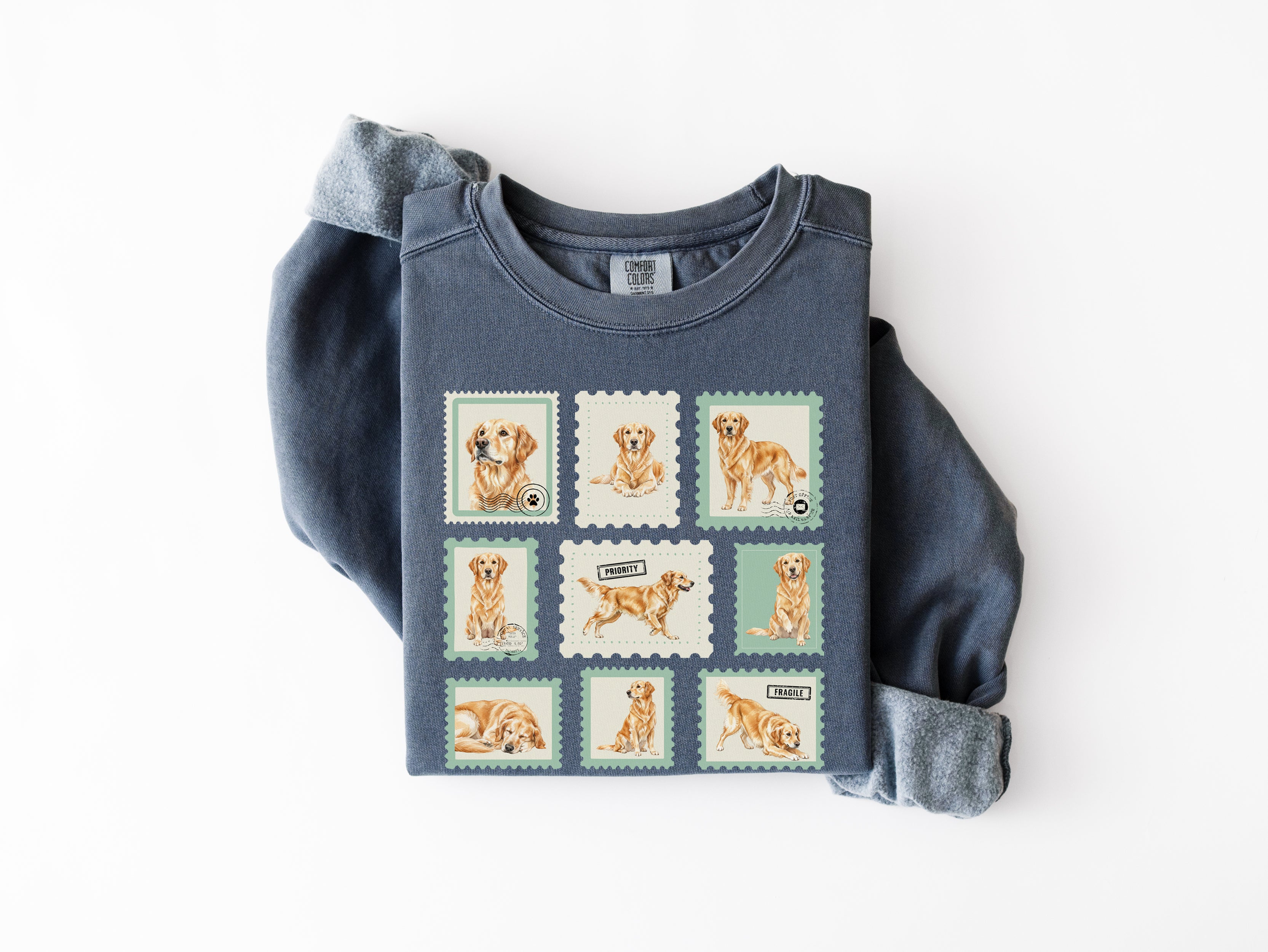 Vintage Golden Retriever Stamp Sweatshirt