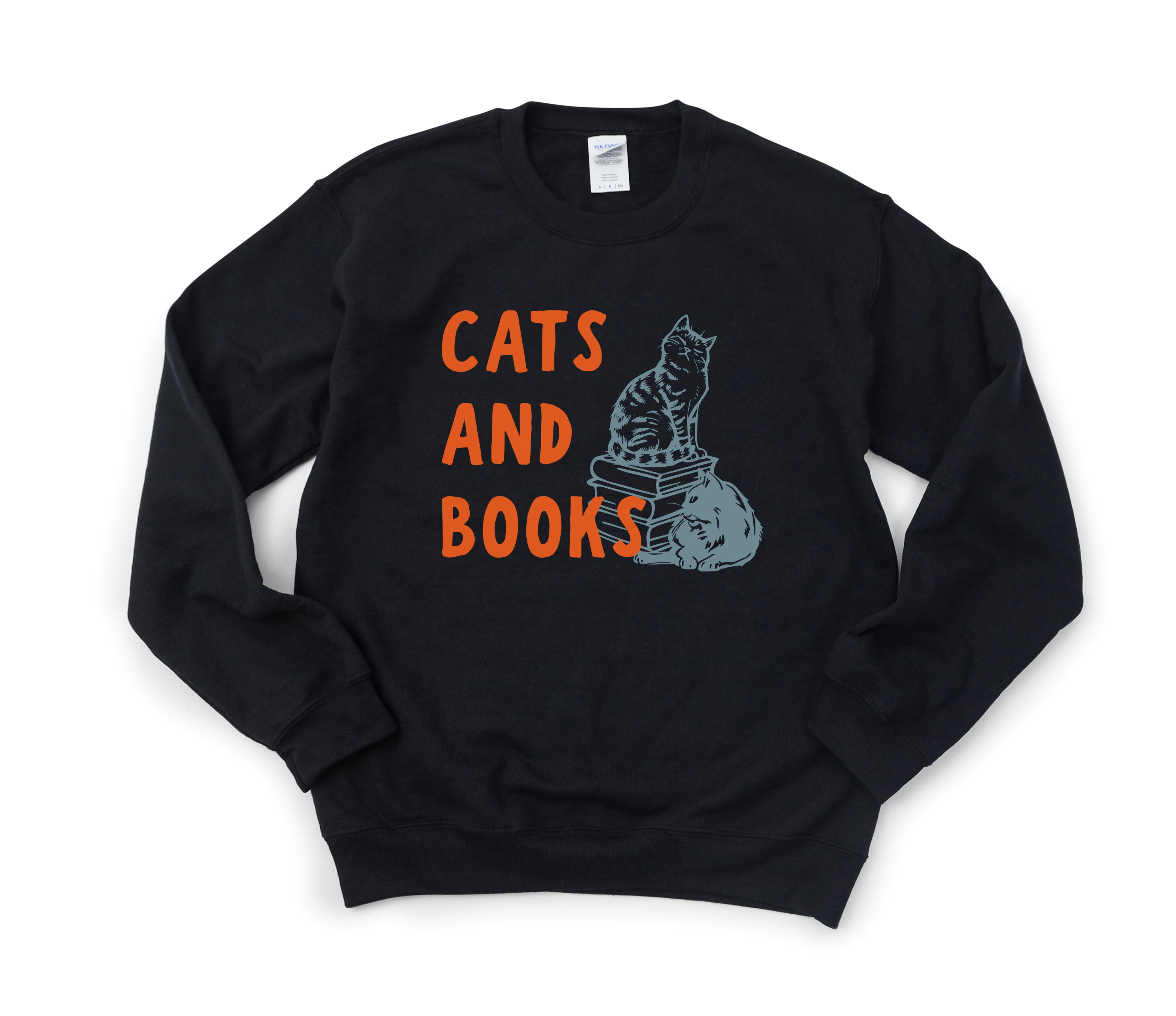 Cats and Books Sweatshirt