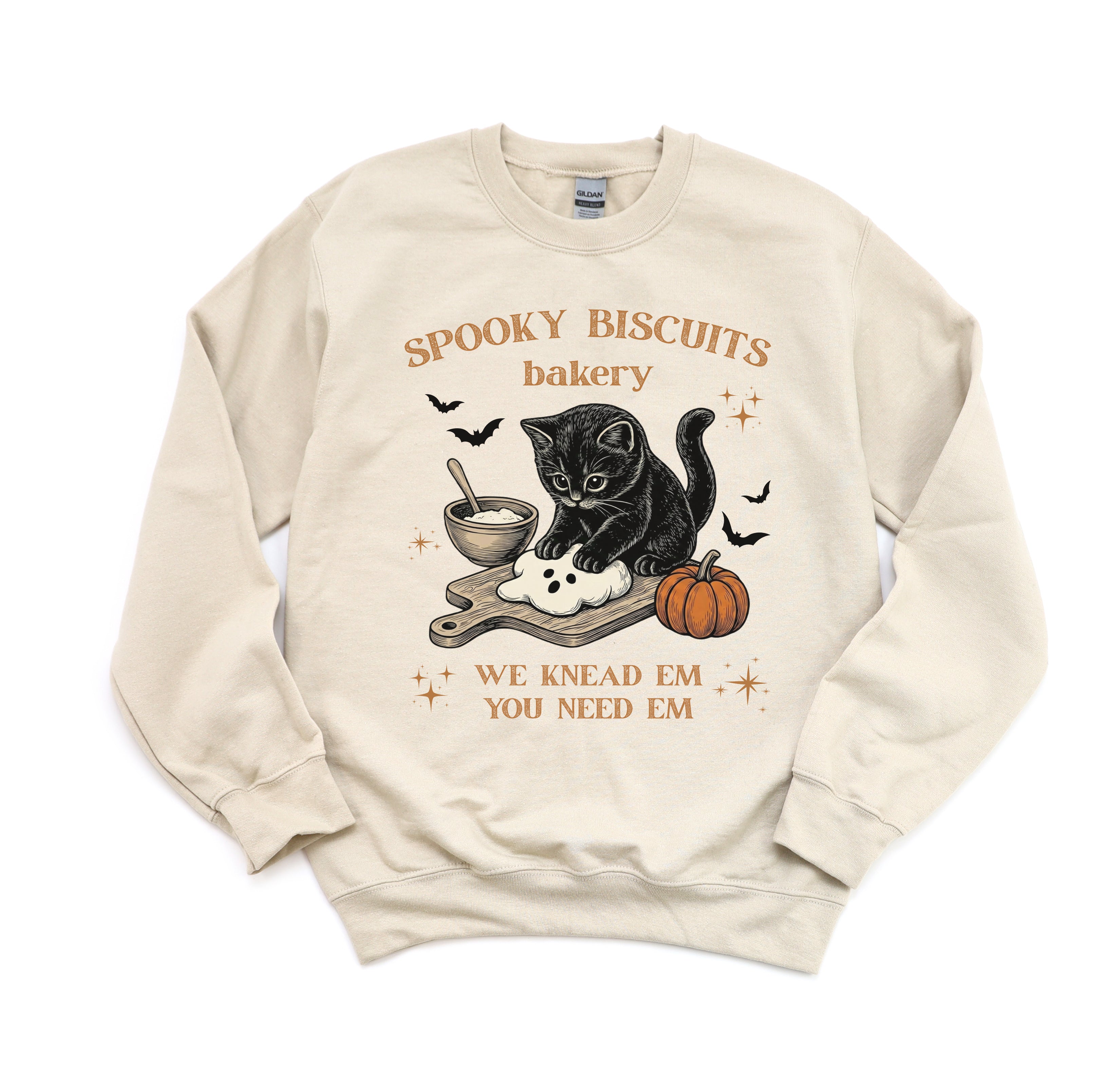 Spooky Biscuits Bakery Cat Sweatshirt