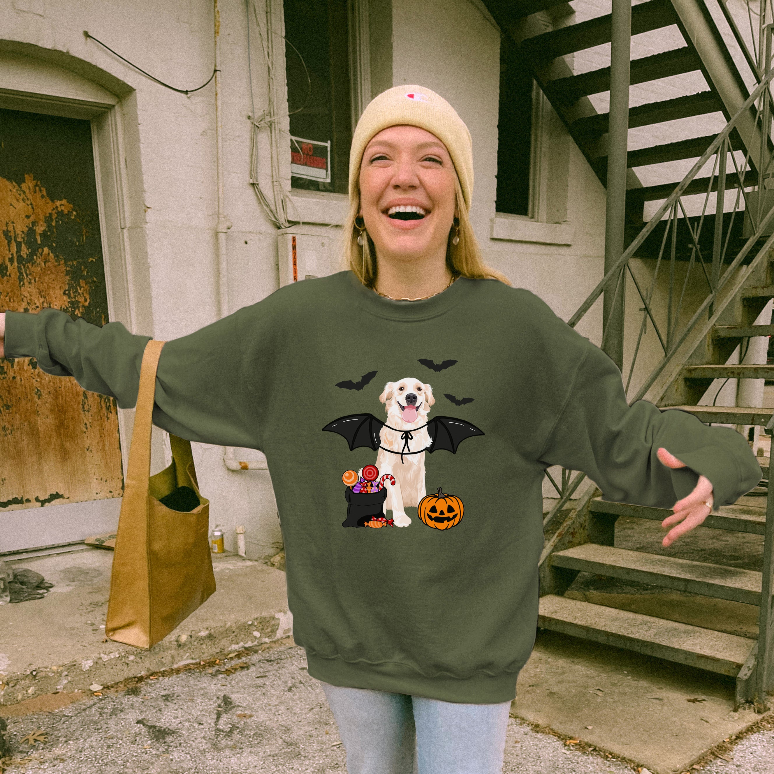 Trick or Treat Golden Retriever Sweatshirt