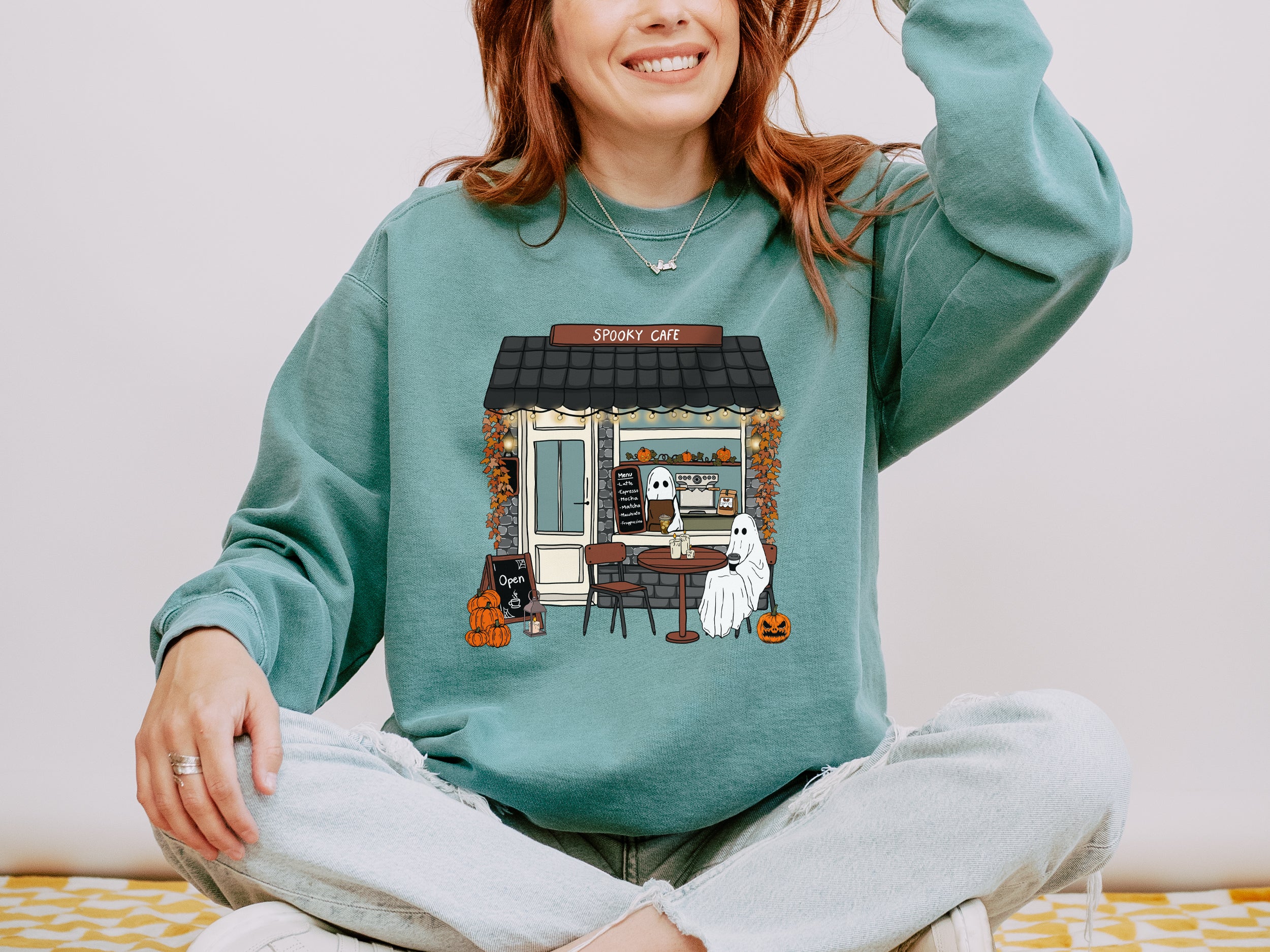 Spooky Coffee Ghost Sweatshirt