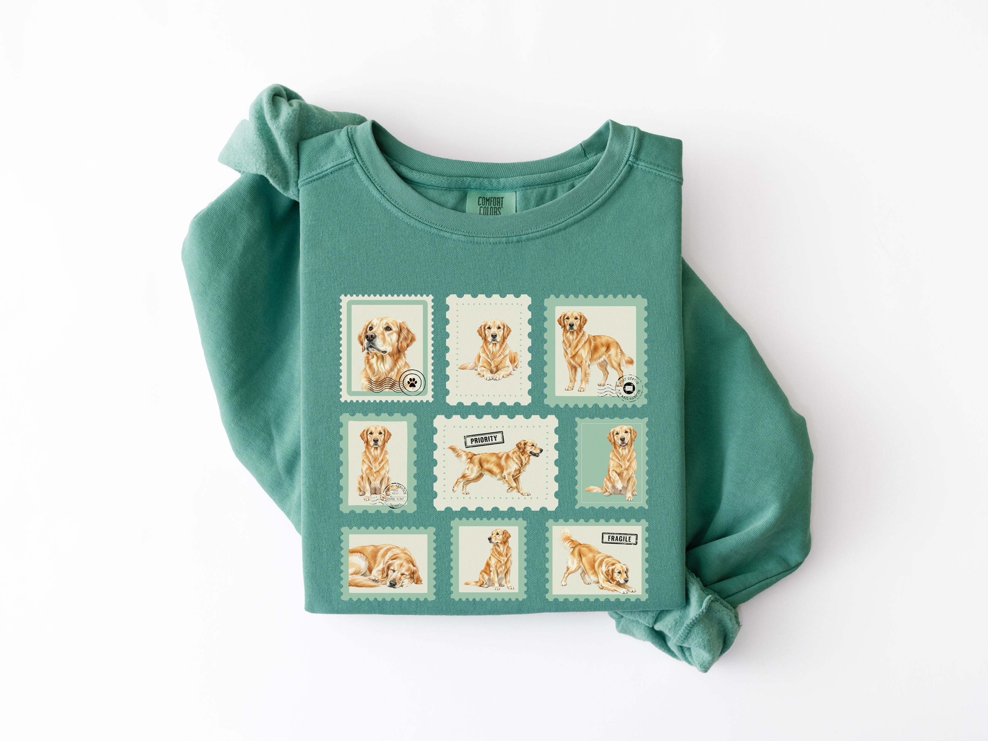 Vintage Golden Retriever Stamp Sweatshirt