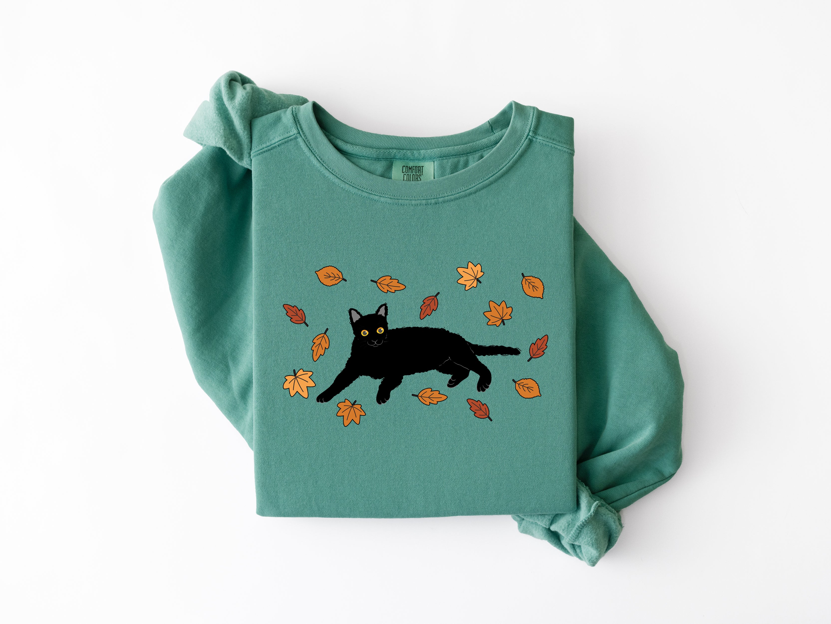 Fall Black Cat Sweatshirt Sweatshirt