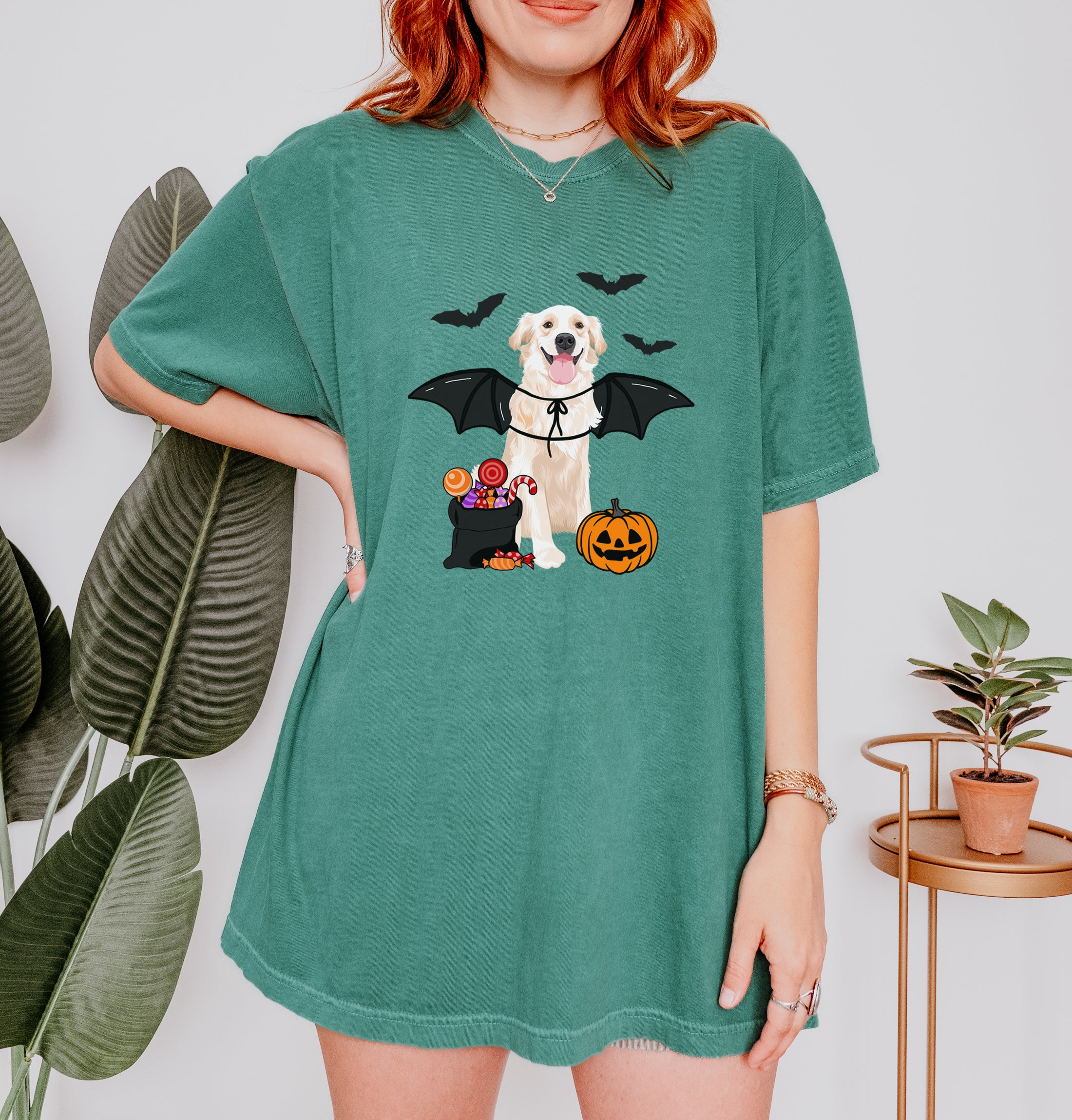 Trick or Treat Golden Retriever Tee