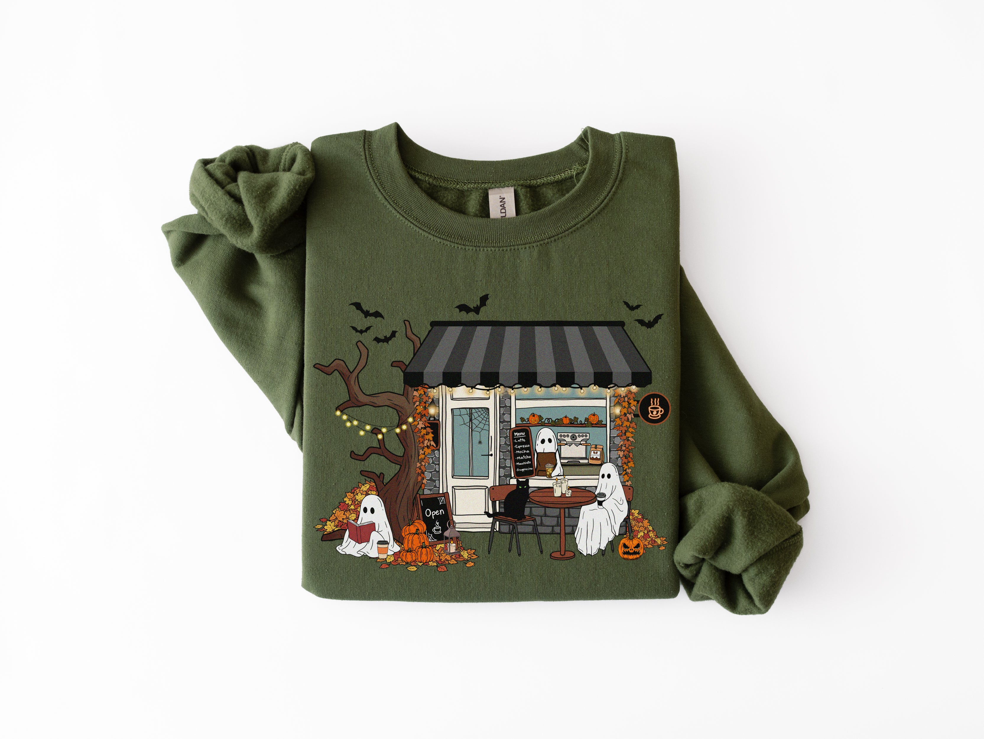 Spooky Ghost Coffee Sweatshirt