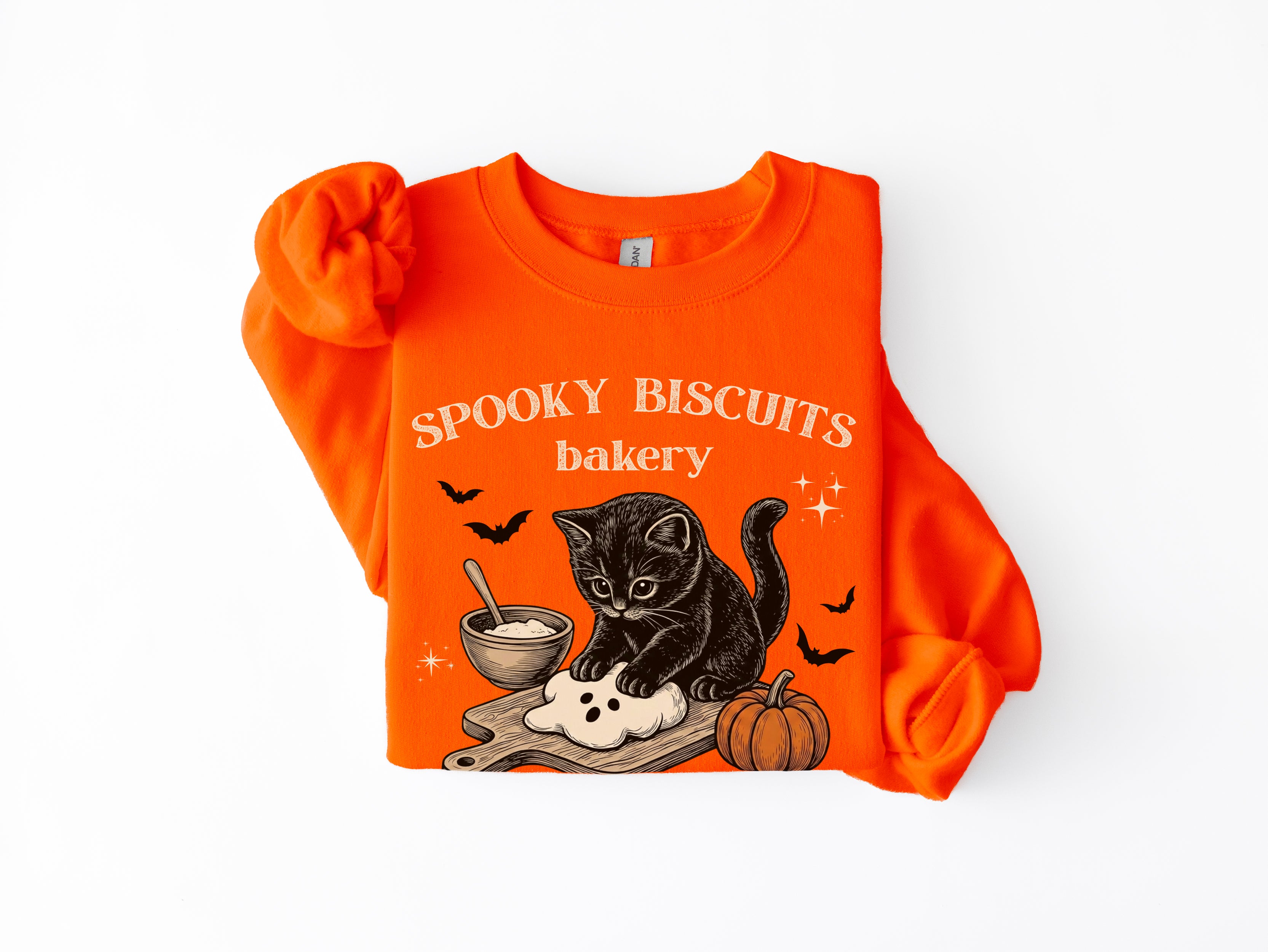 Spooky Biscuits Bakery Cat Sweatshirt