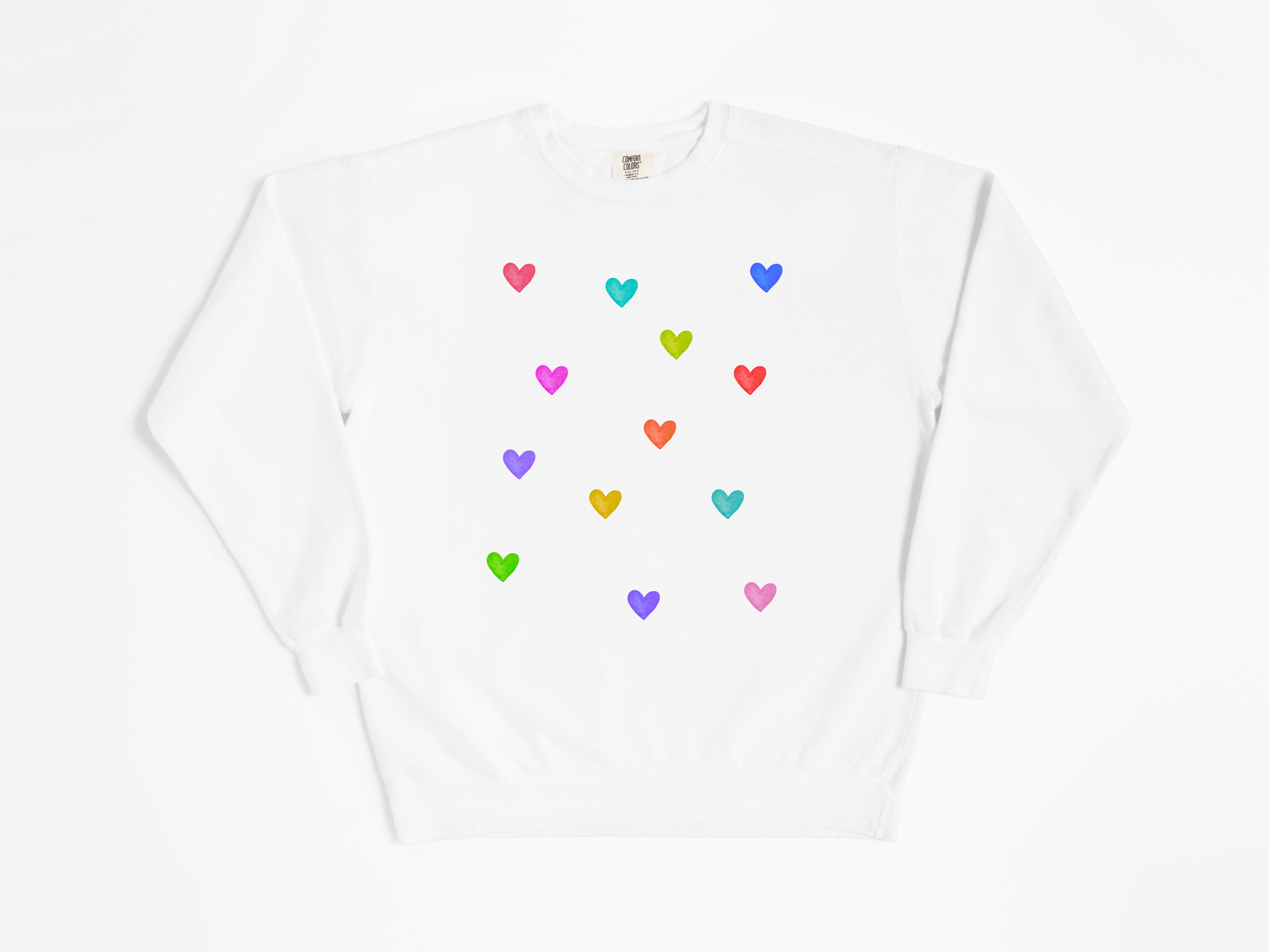 Colorful Hearts Sweatshirt