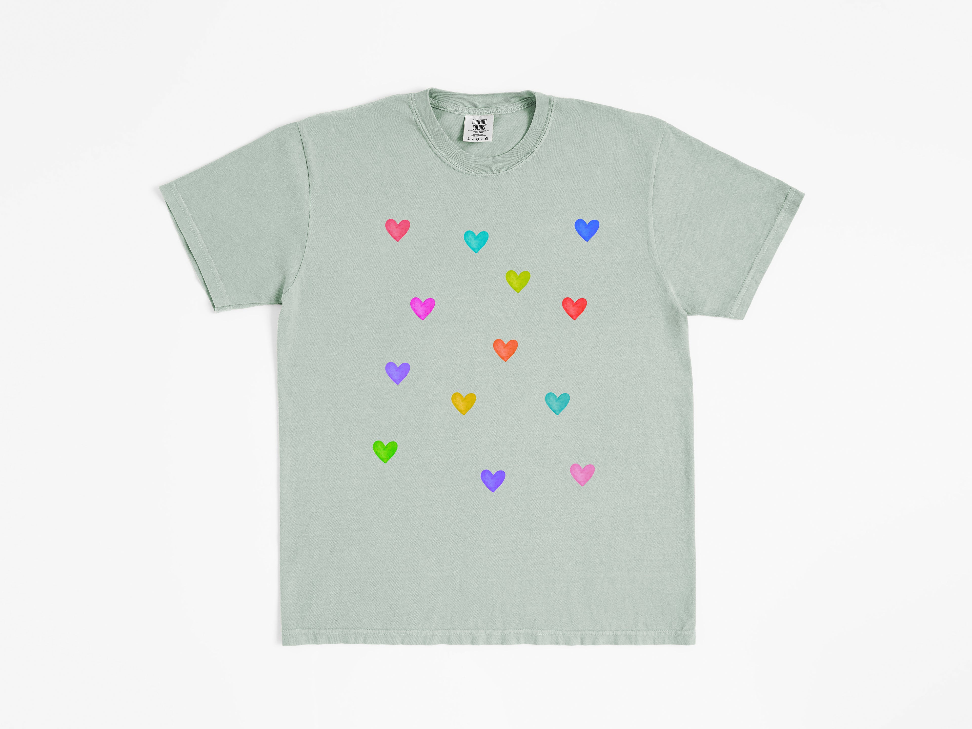 Colorful Hearts Tee