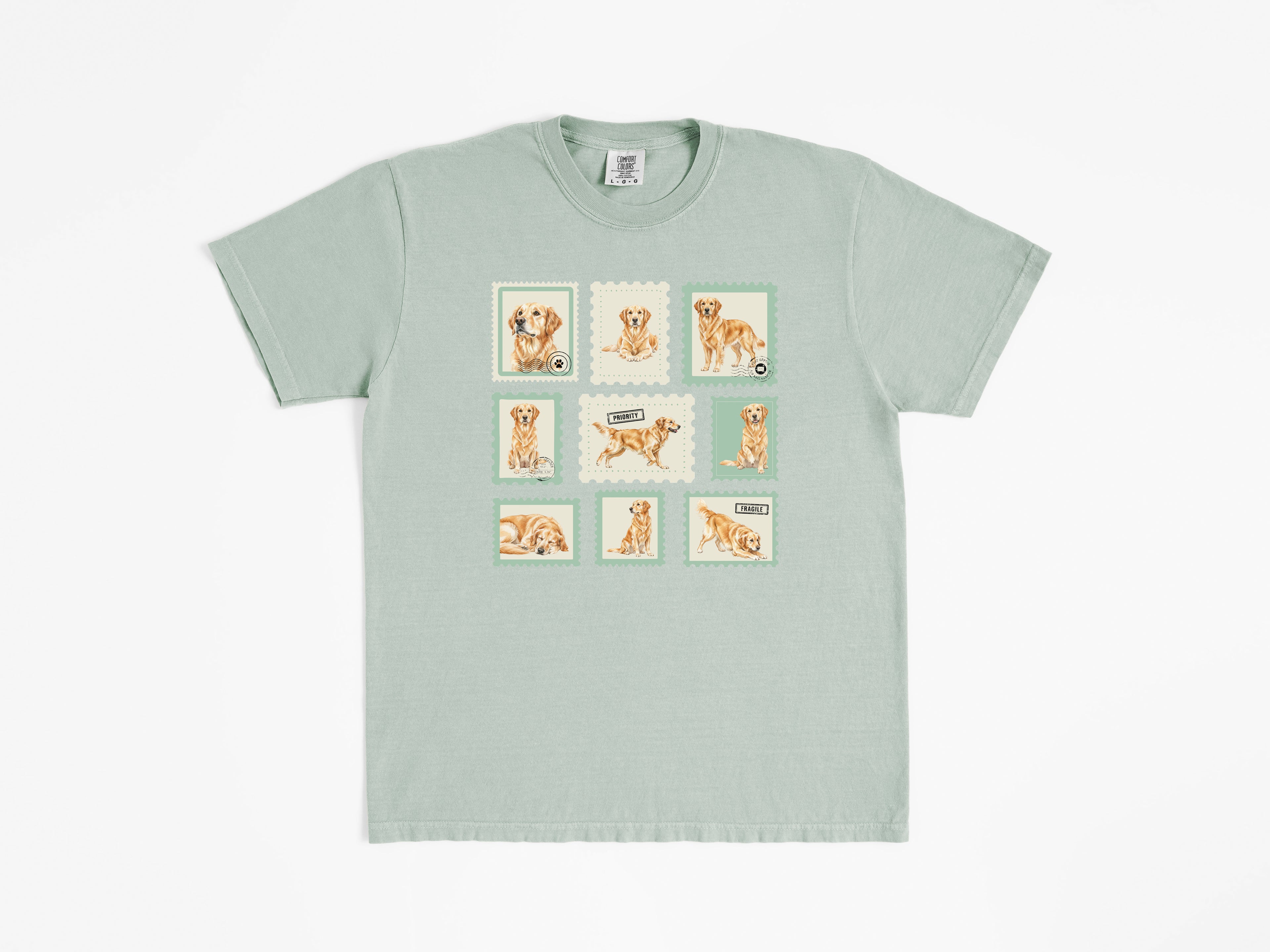 Vintage Golden Retriever Stamp Tee