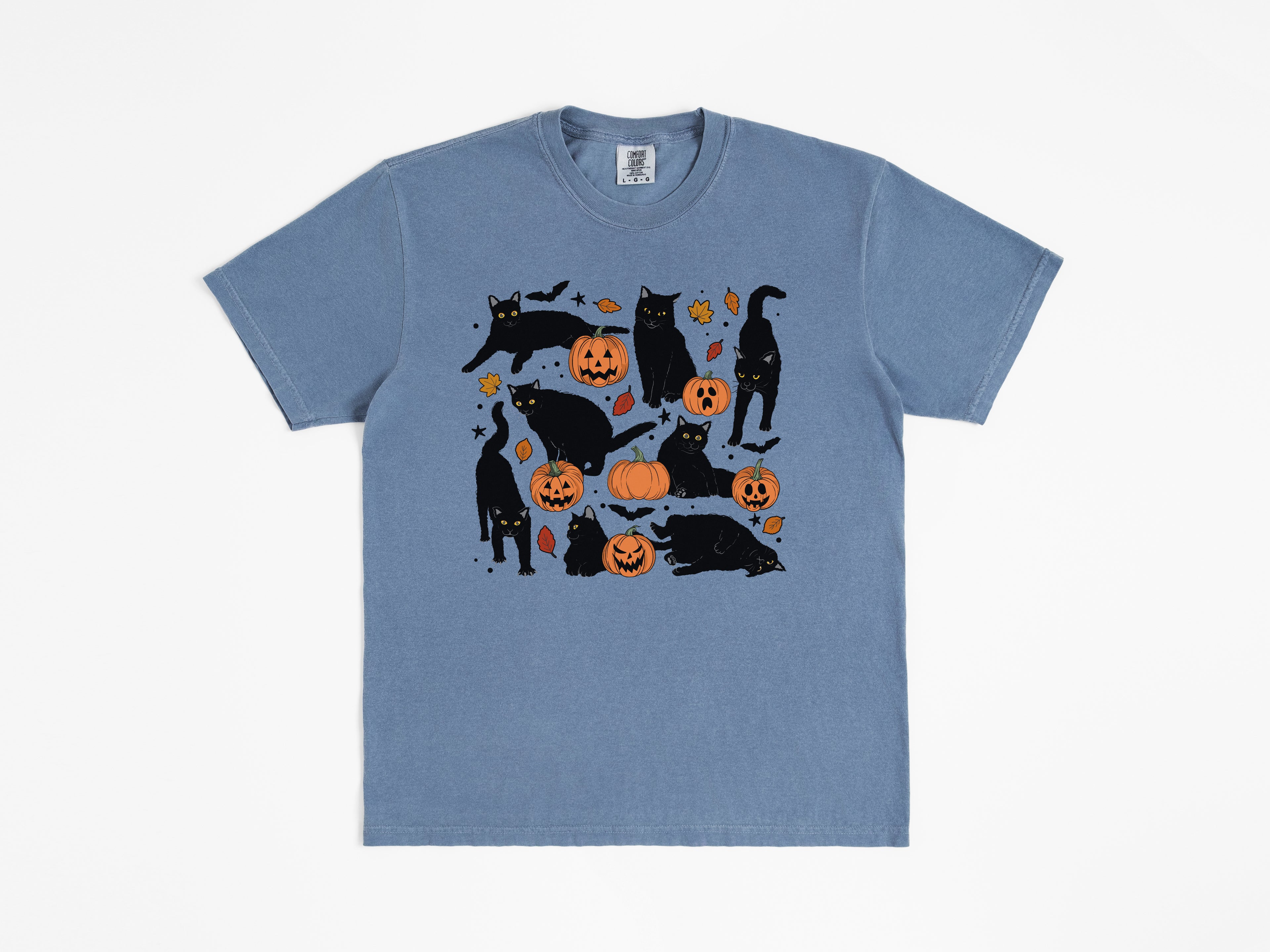 Black Cats and Pumpkins Tee