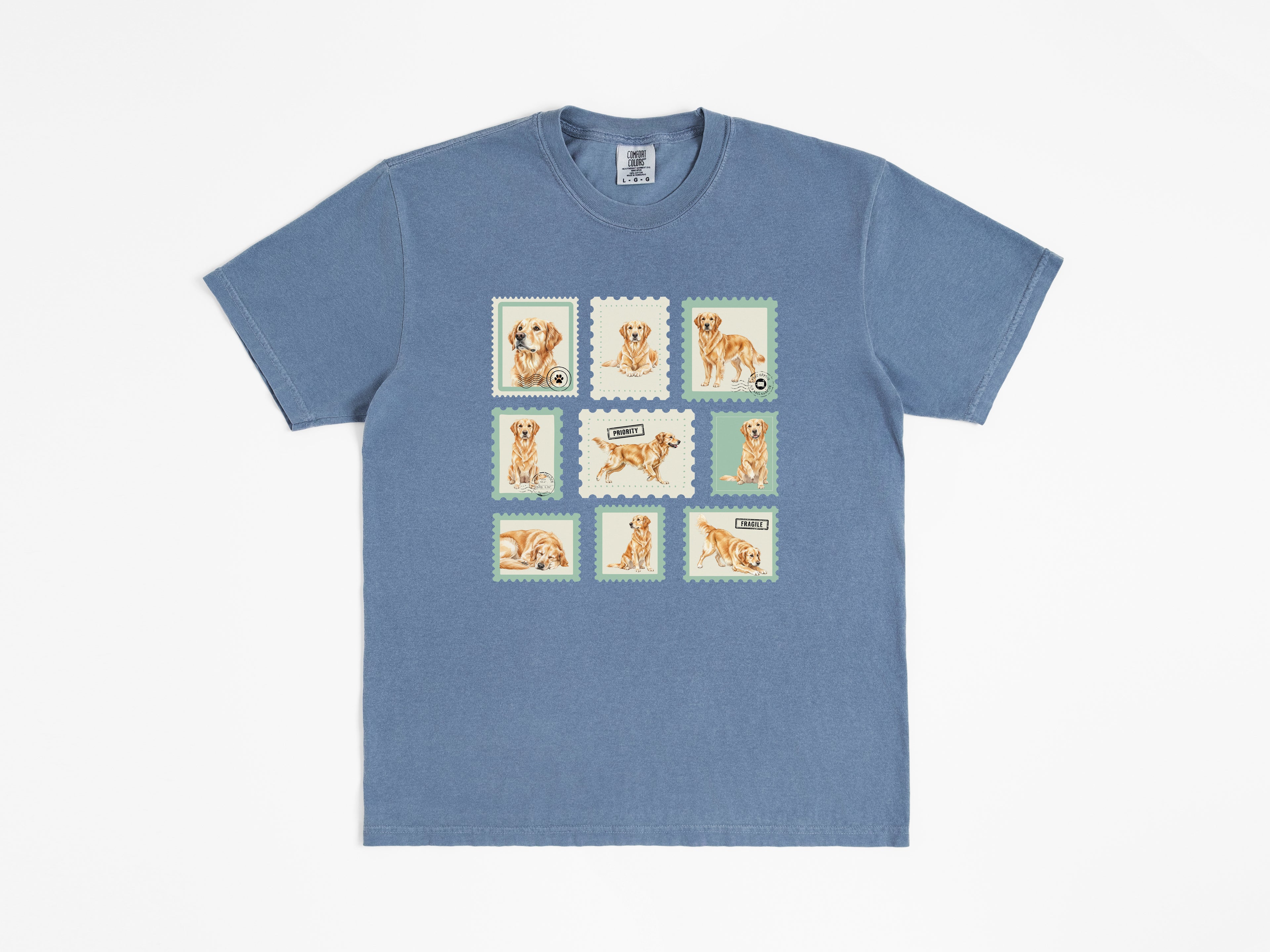Vintage Golden Retriever Stamp Tee