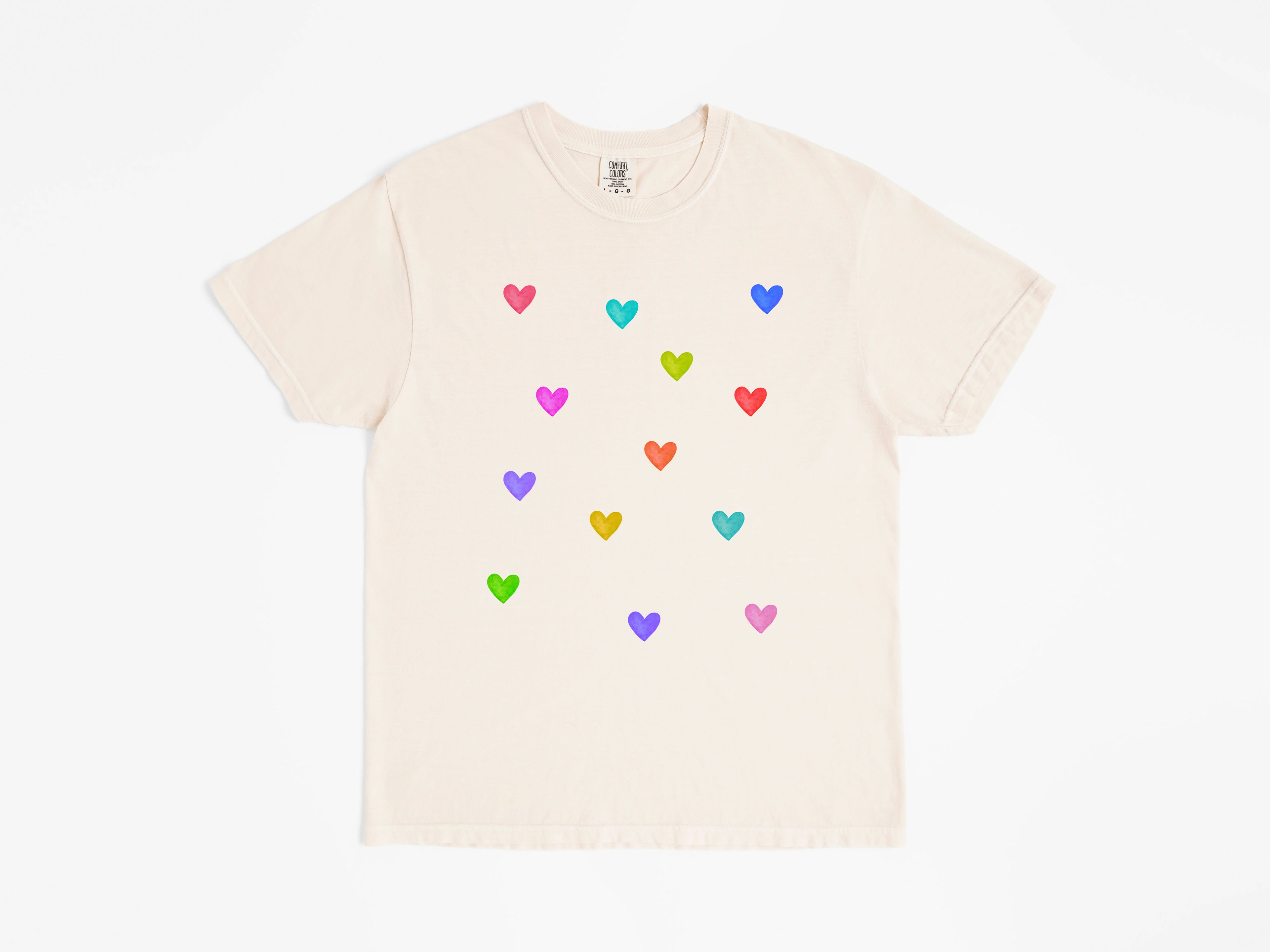Colorful Hearts Tee
