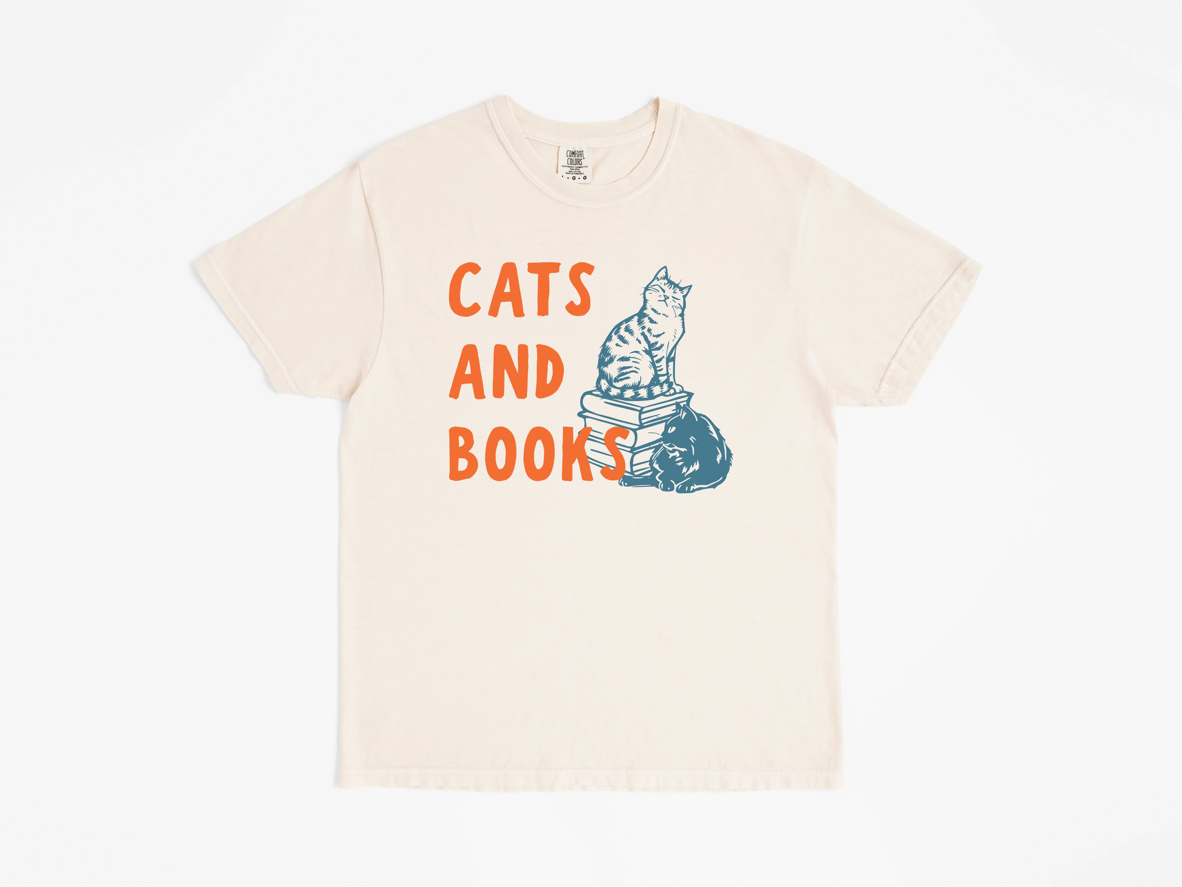 Cats and Books Tee