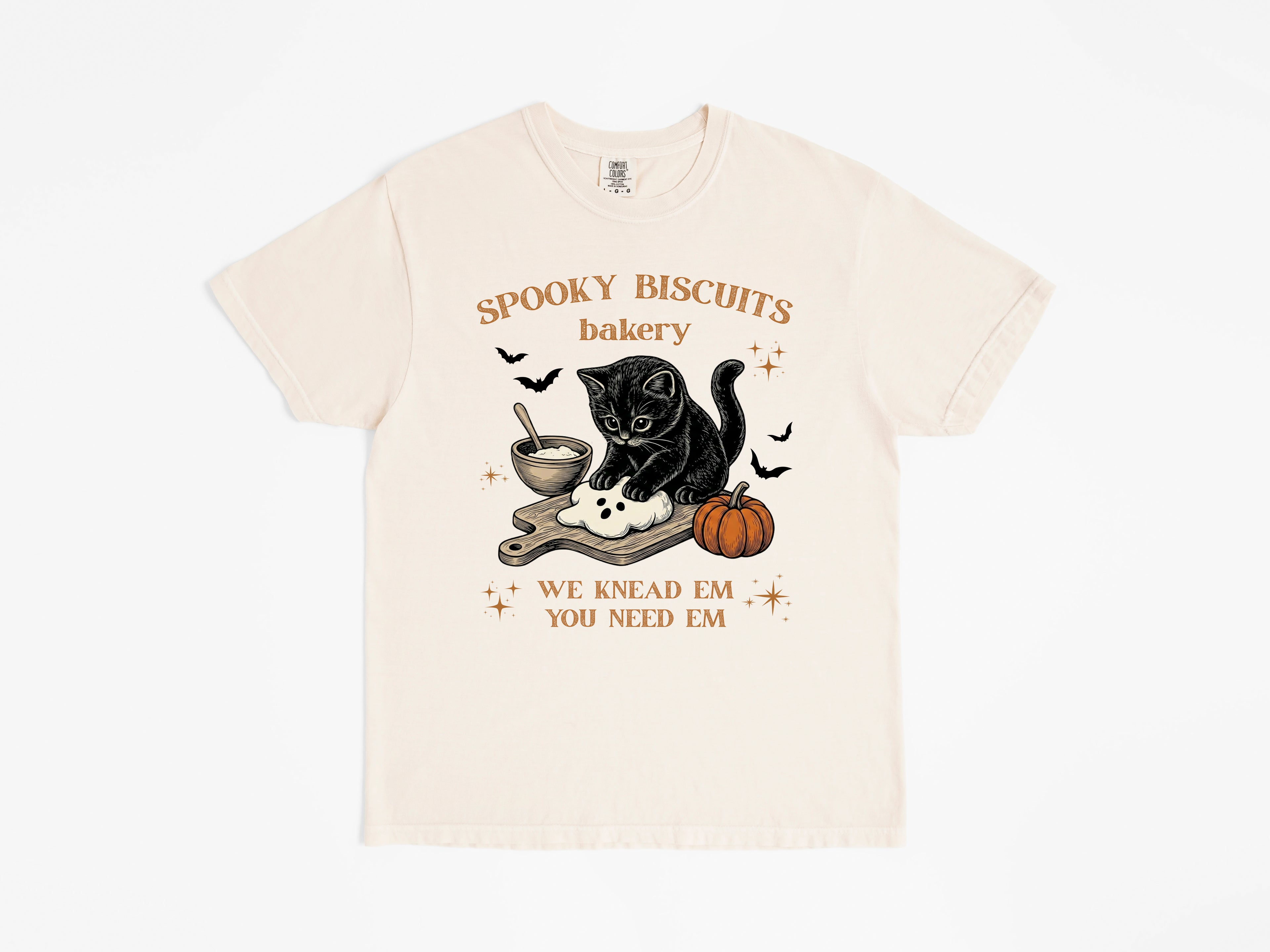 Spooky Biscuits Bakery Cat Tee