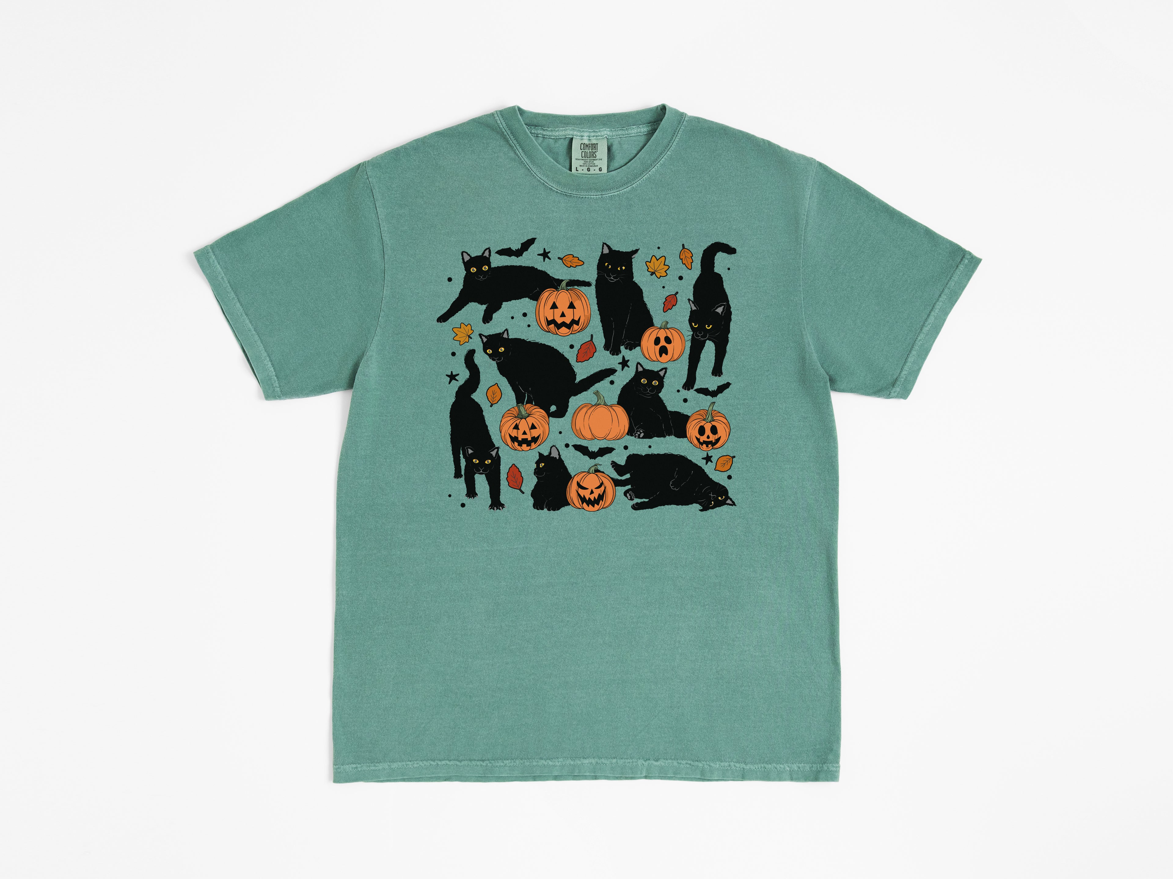 Black Cats and Pumpkins Tee