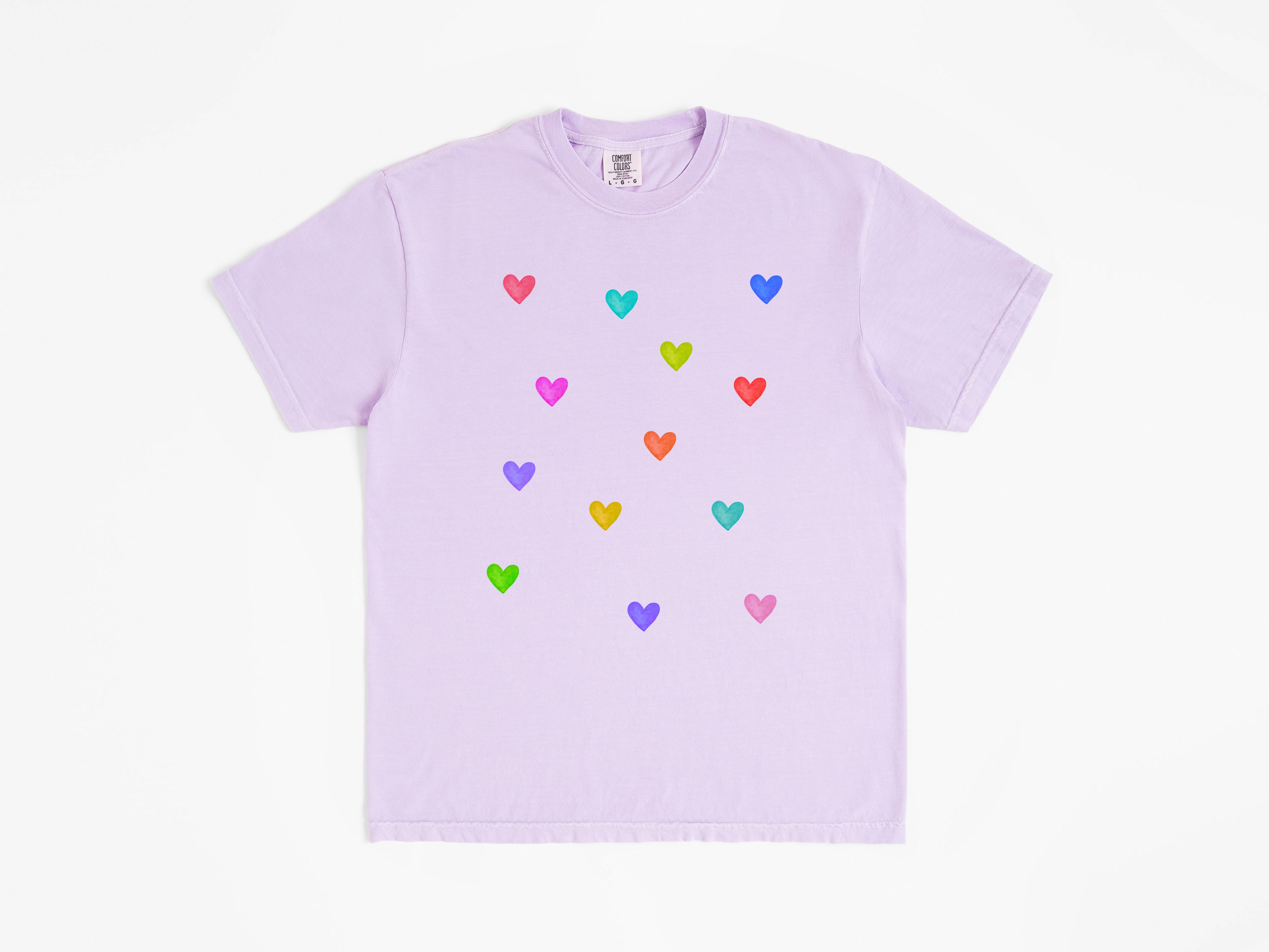 Colorful Hearts Tee