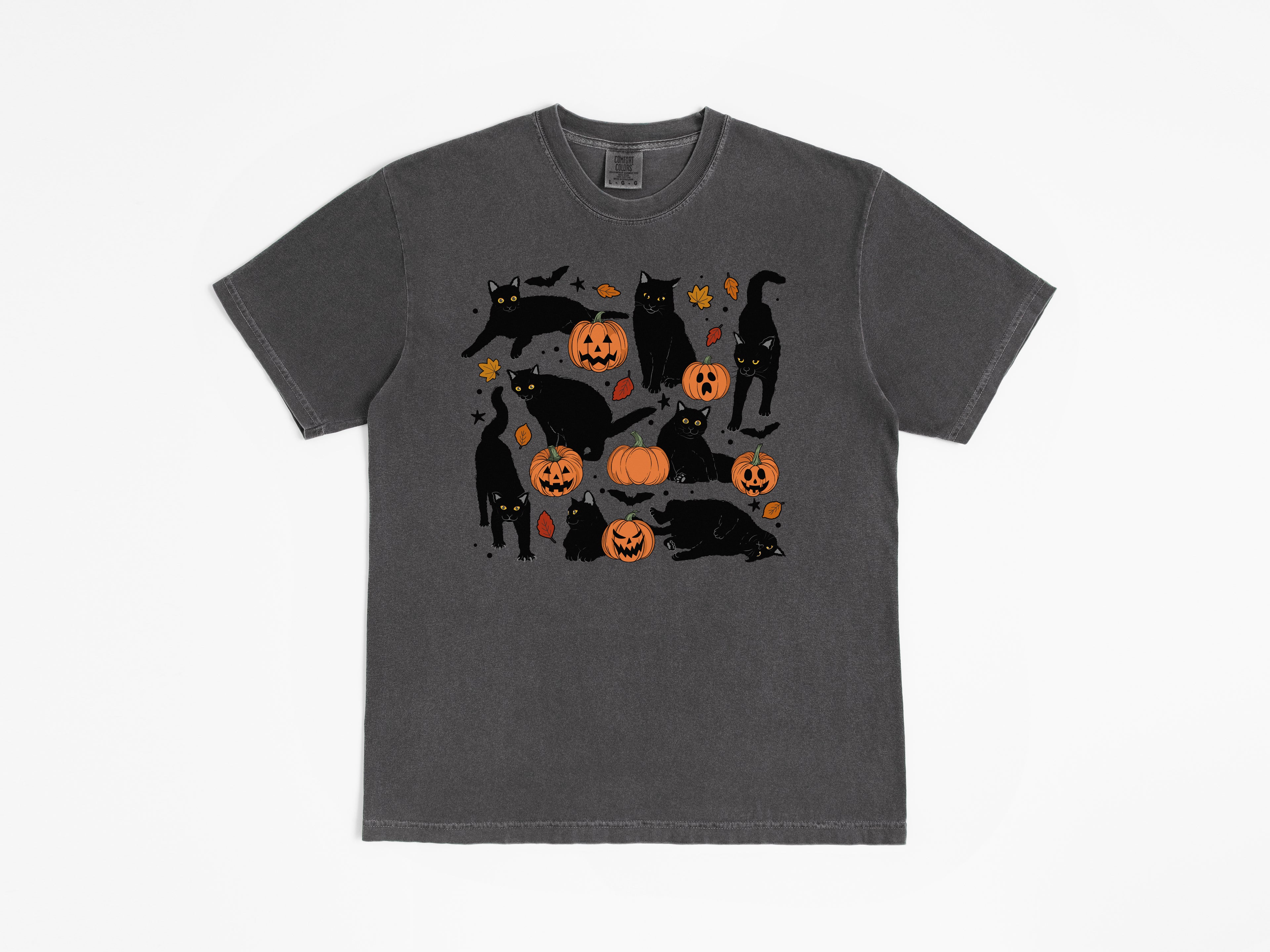 Black Cats and Pumpkins Tee