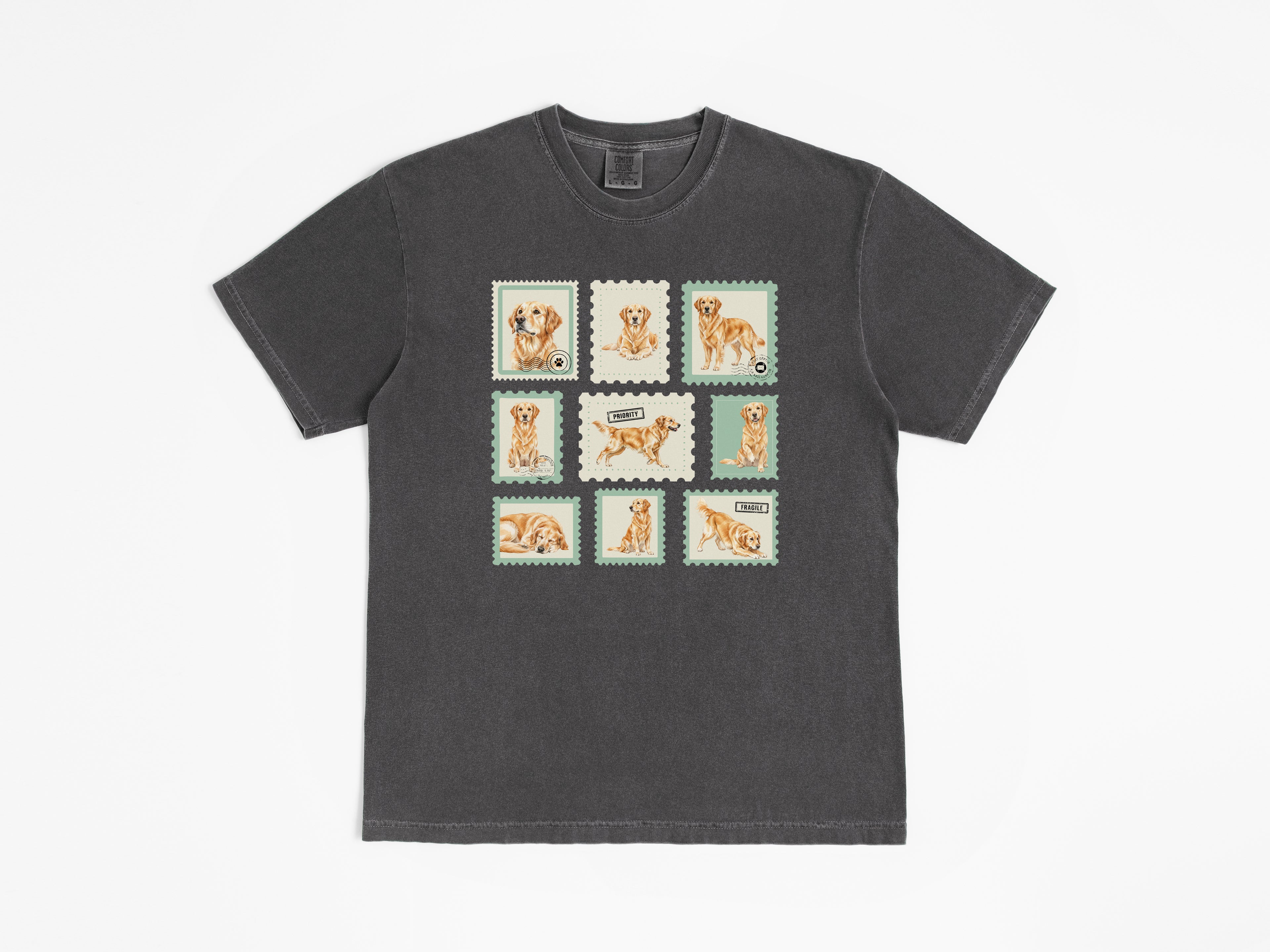 Vintage Golden Retriever Stamp Tee