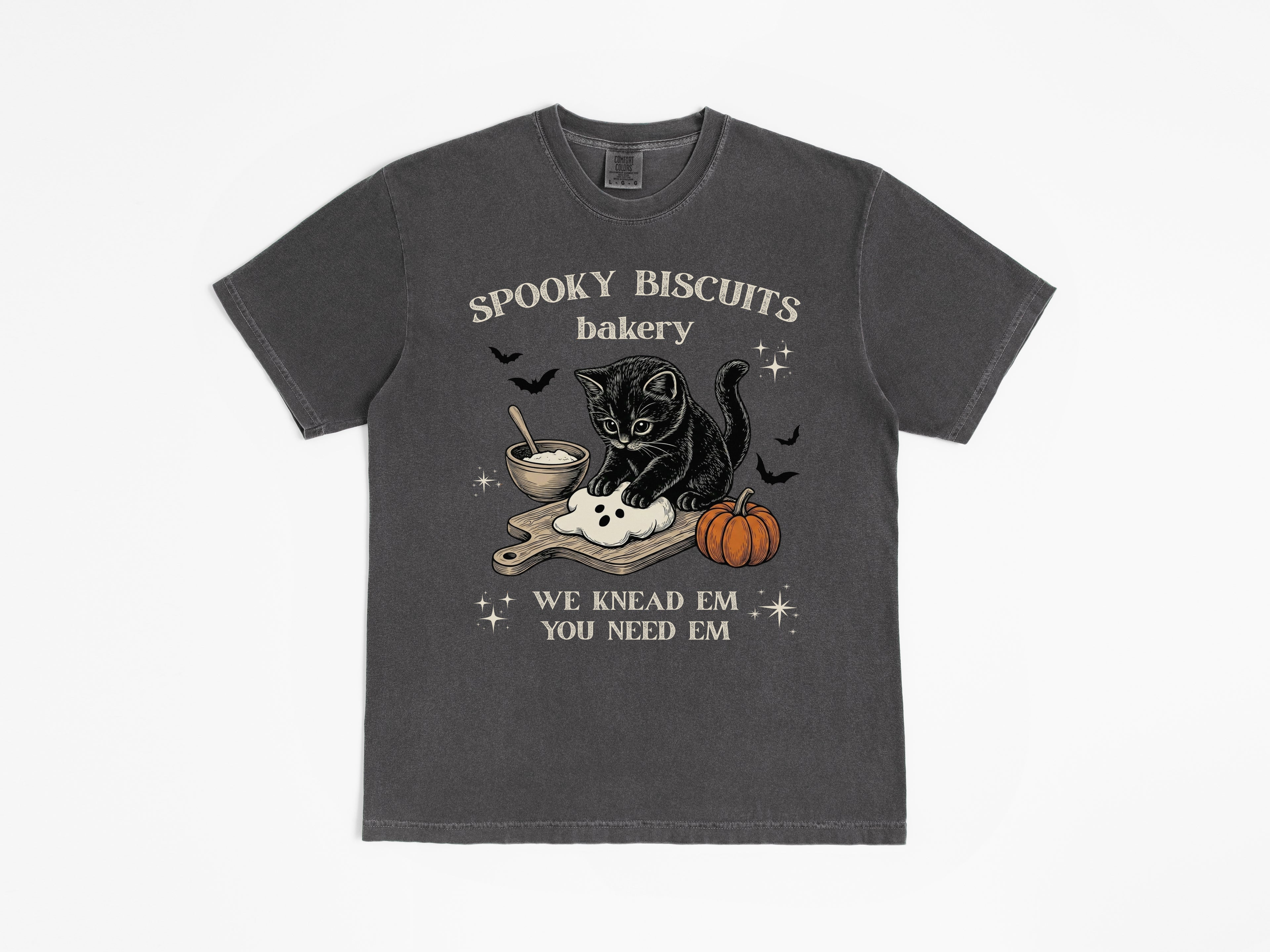 Spooky Biscuits Bakery Cat Tee