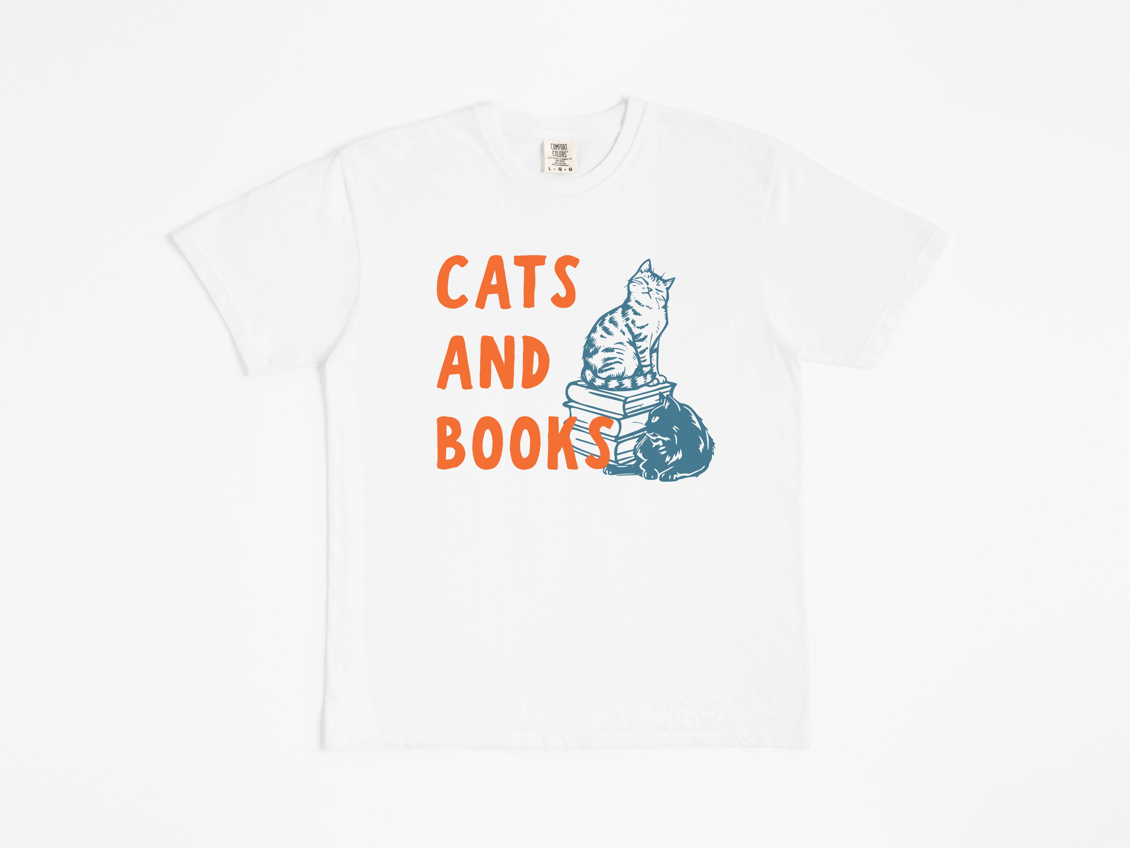 Cats and Books Tee