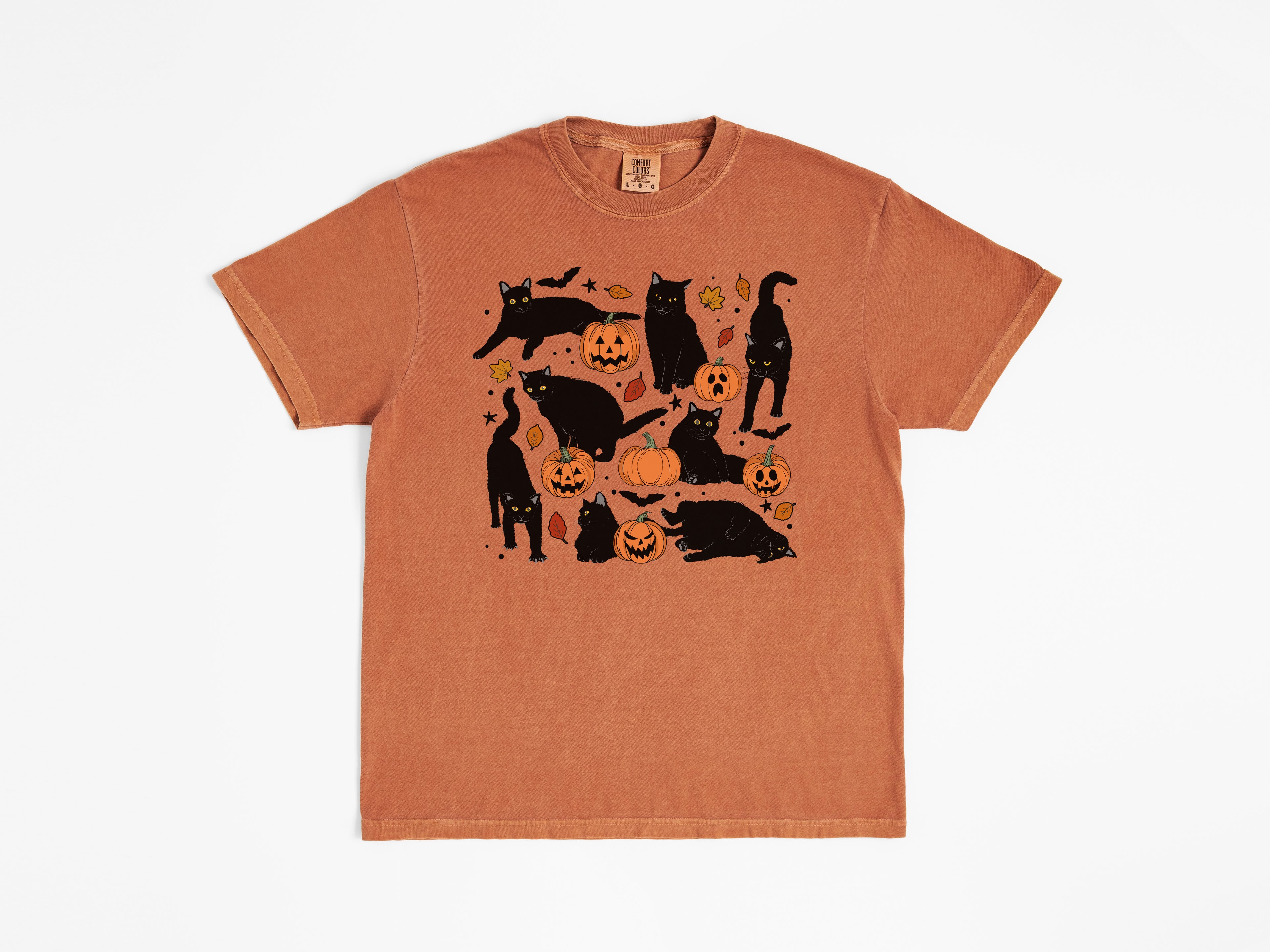 Black Cats and Pumpkins Tee