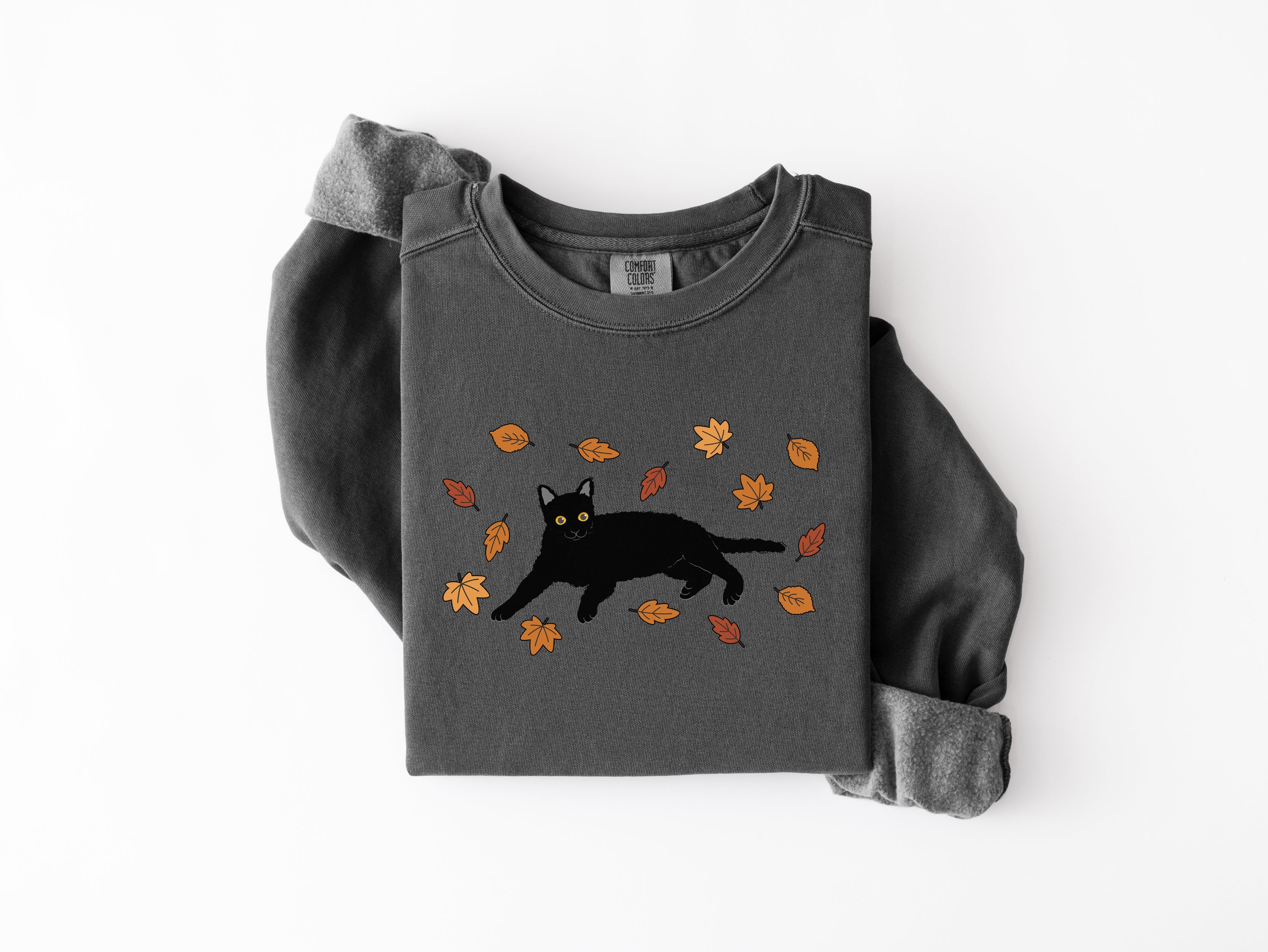 Fall Black Cat Sweatshirt Sweatshirt