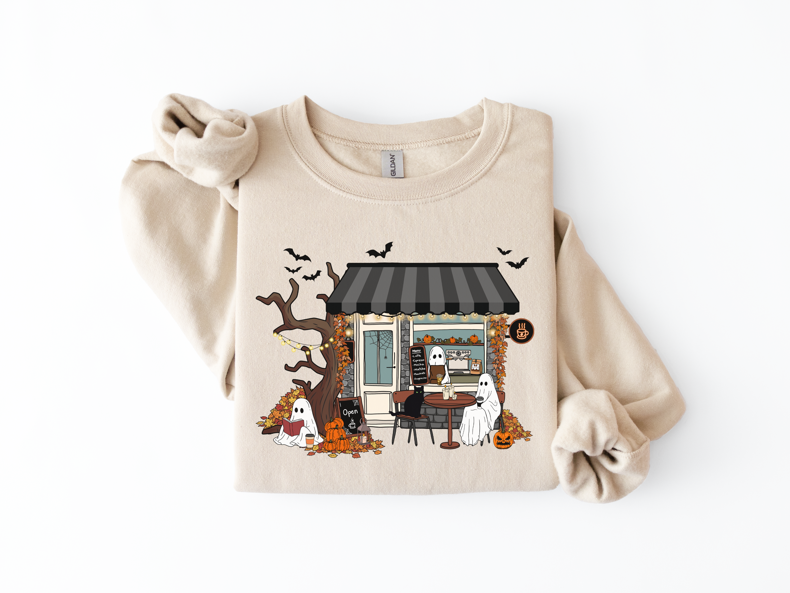 Spooky Ghost Coffee Sweatshirt