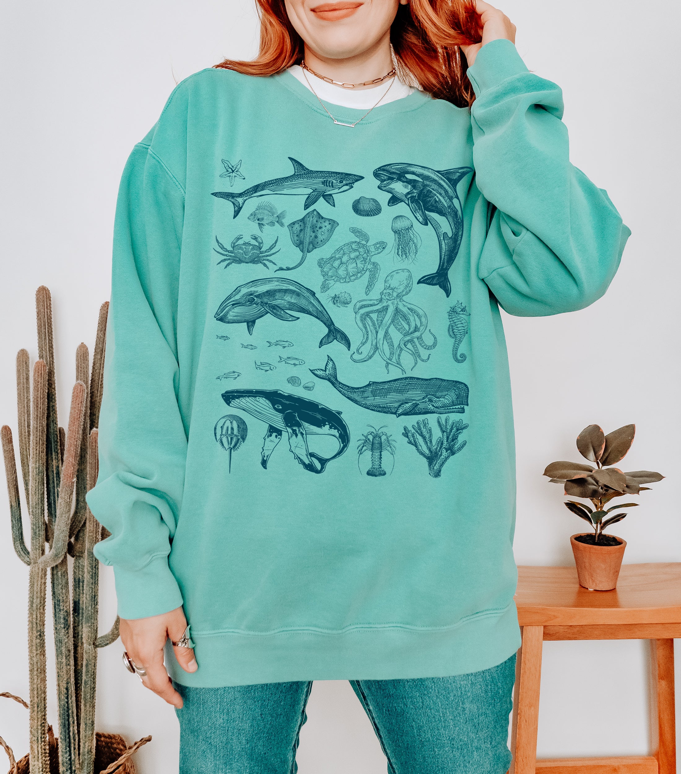 Vintage Marine Life Sweatshirt