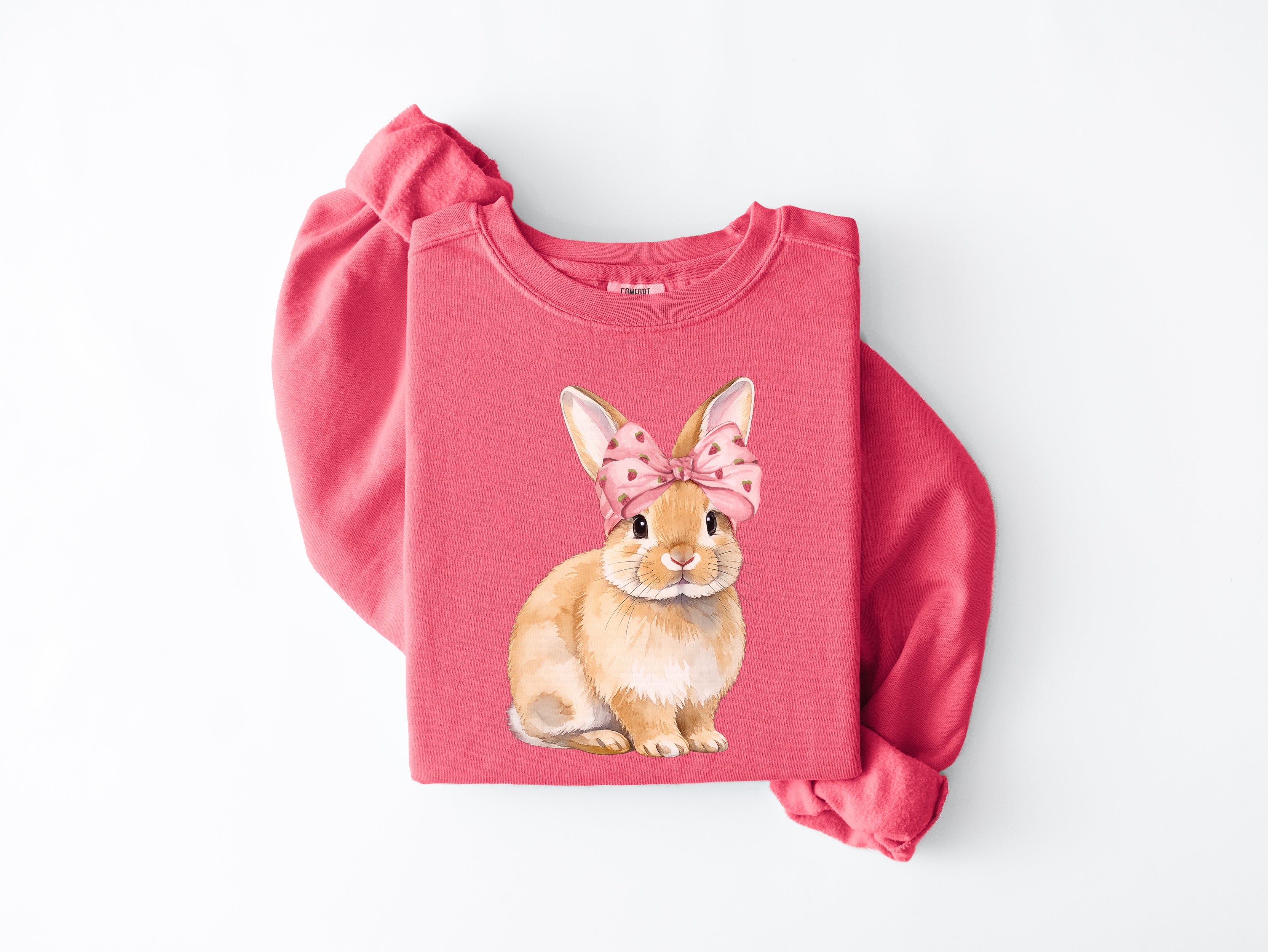 Strawberry Bunny Easter Sweatshirt
